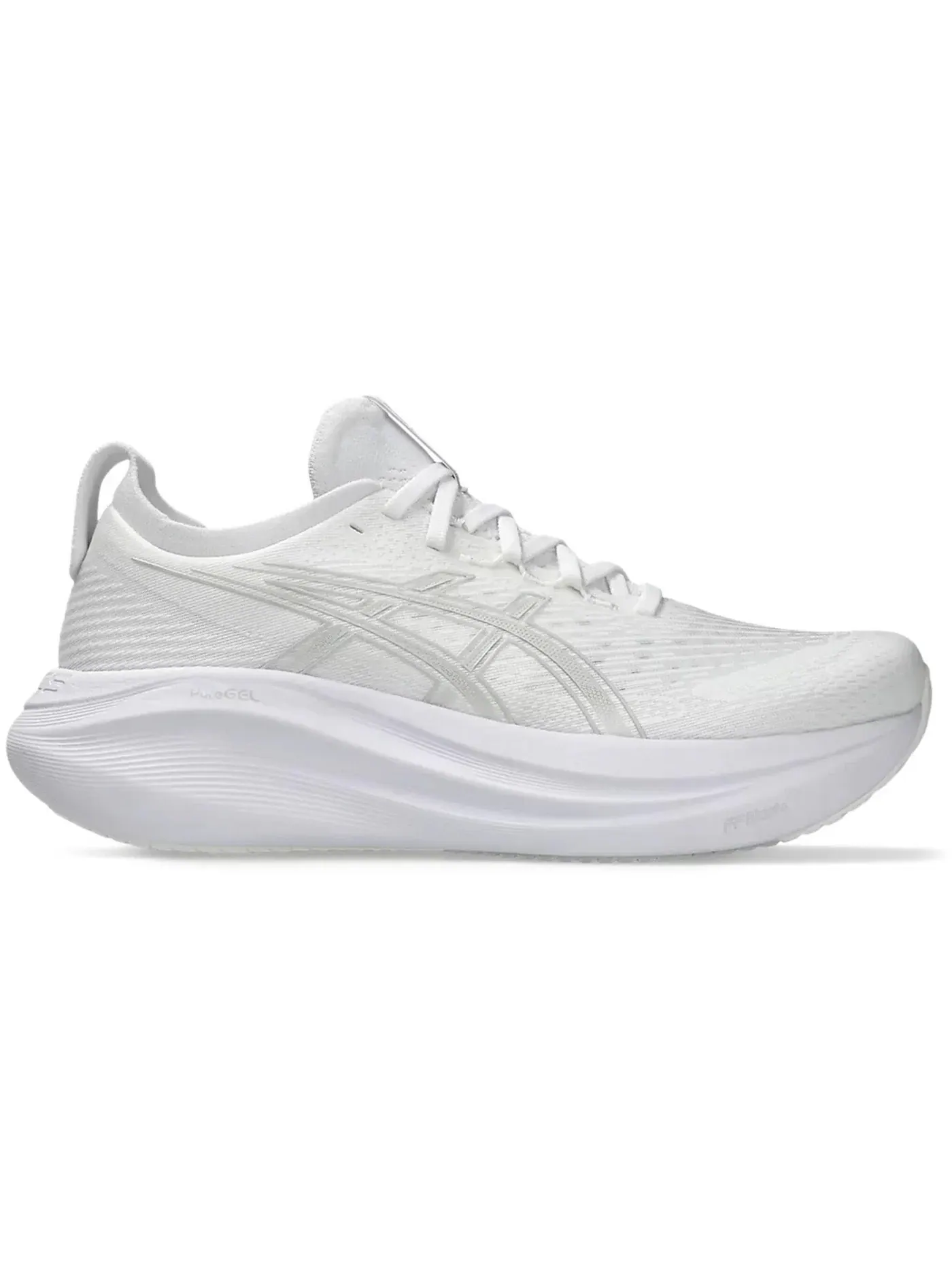 Мужские кроссовки для бега ASICS Gel-Nimbus 27 — изображение 1 из 1, белый/серый