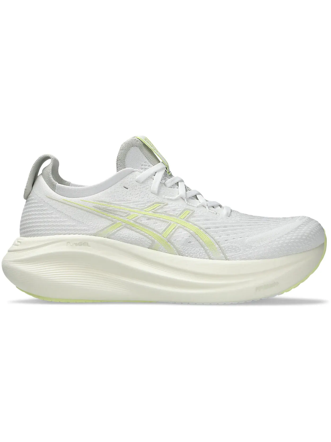 Мужские кроссовки беговые ASICS Gel-Nimbus 27 — изображение 1 из 1, белый желтый