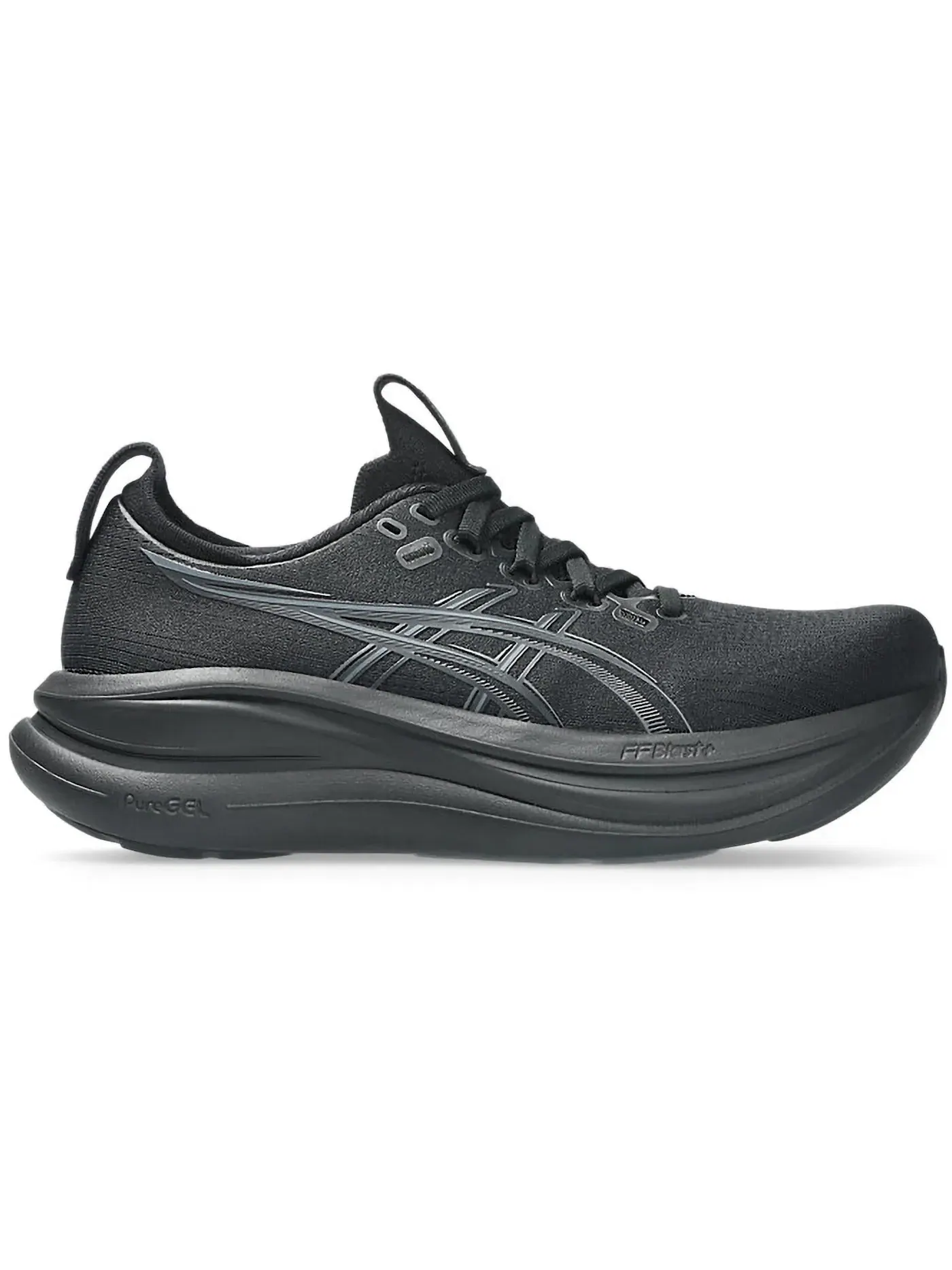 Женские кроссовки для бега ASICS Gel-Nimbus 28 — изображение 1 из 1, черный/графитовый серый
