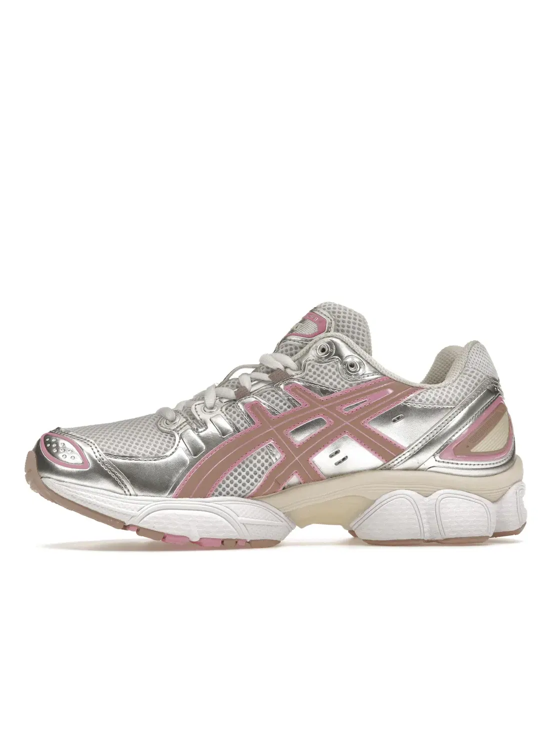 Женские кроссовки Lifestyle ASICS Gel-Nimbus 9 — изображение 3 из 4, белый/серебристый