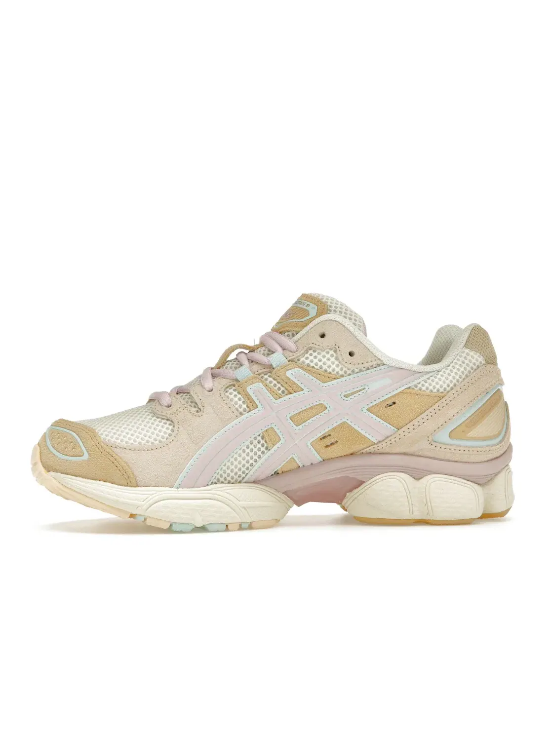 Женские кроссовки Lifestyle ASICS Gel-Nimbus 9 — изображение 3 из 4, кремовый/розовый