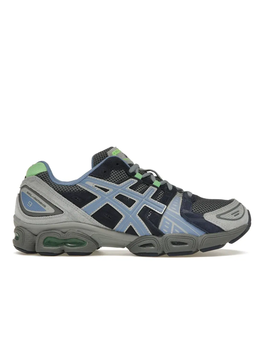 Мужские кроссовки Lifestyle Gel-Nimbus 9 ASICS — изображение 1 из 4, серый/синий