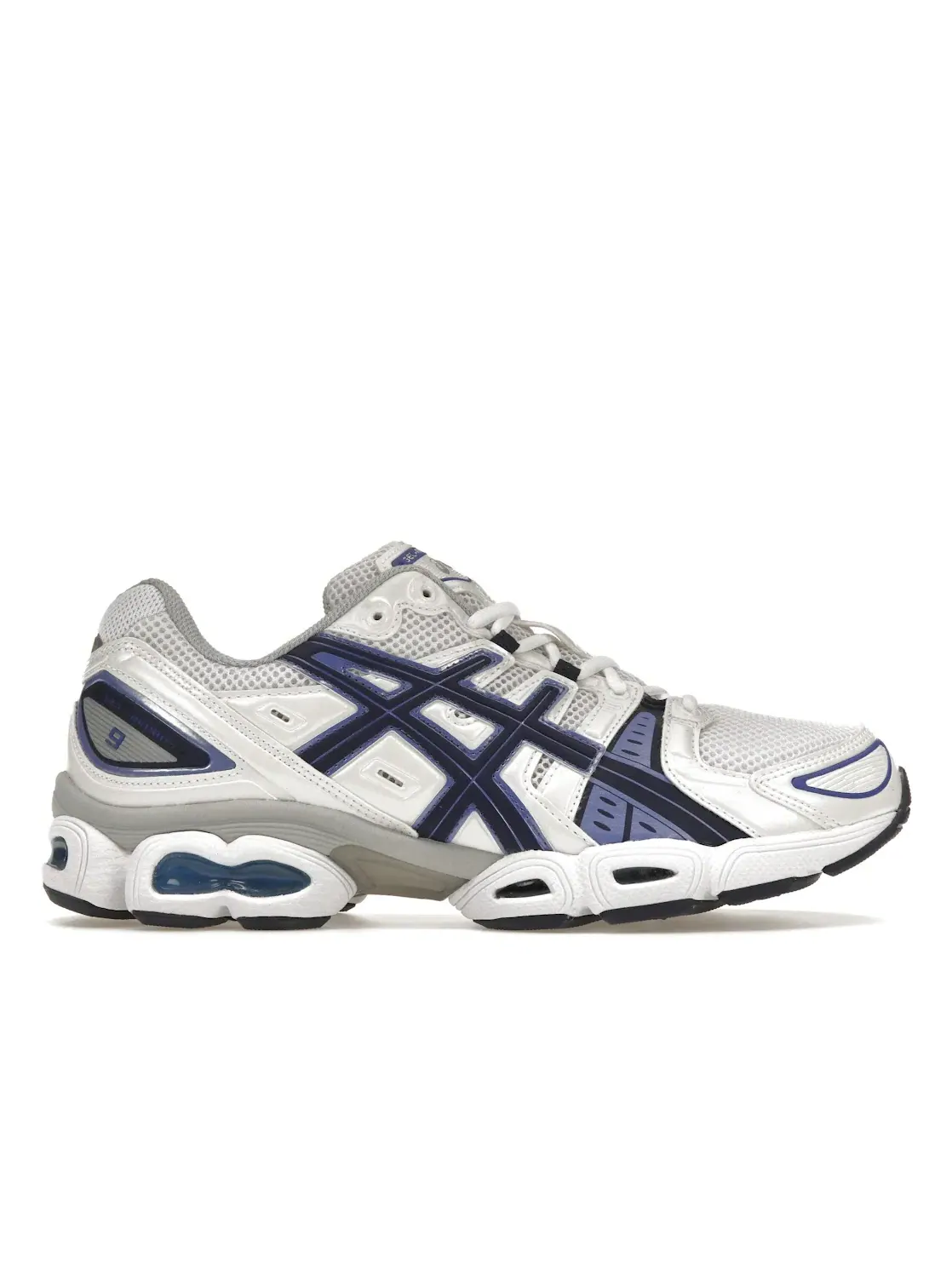 Кроссовки lifestyle ASICS Gel-Nimbus 9 — изображение 1 из 4, белый индиго синий