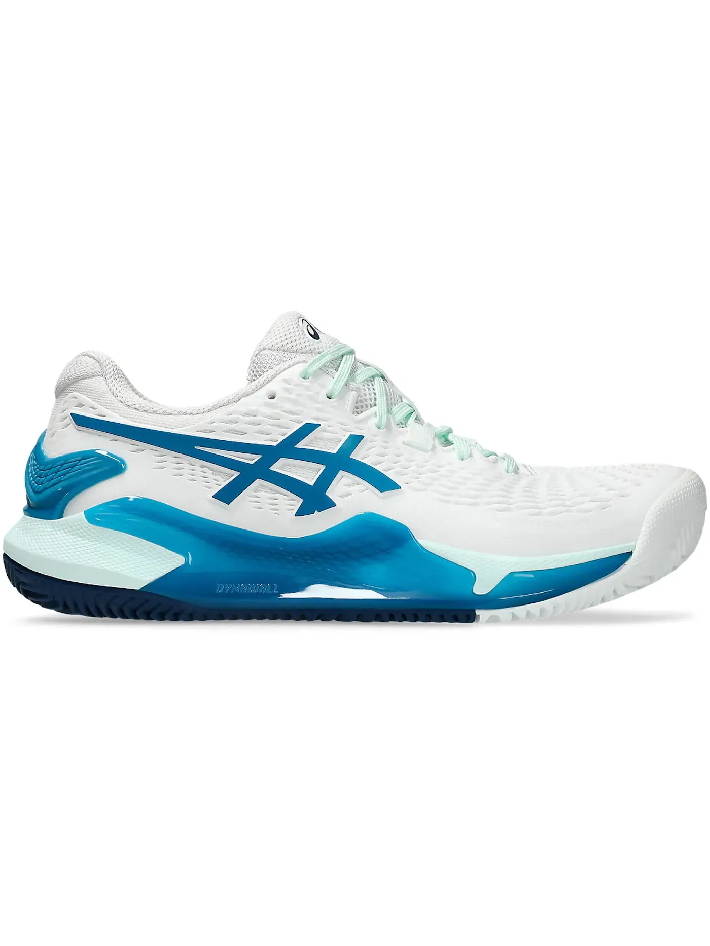 Женские кроссовки для гейма ASICS Gel-Resolution 9 Clay — изображение 1 из 1, белый/синий