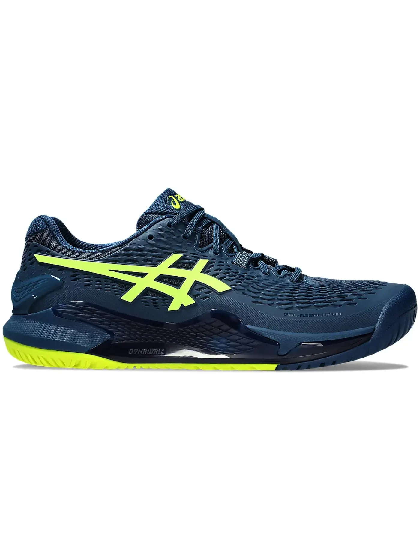 Мужские кроссовки для тенниса ASICS Gel-Resolution 9 — изображение 1 из 1, синий желтый