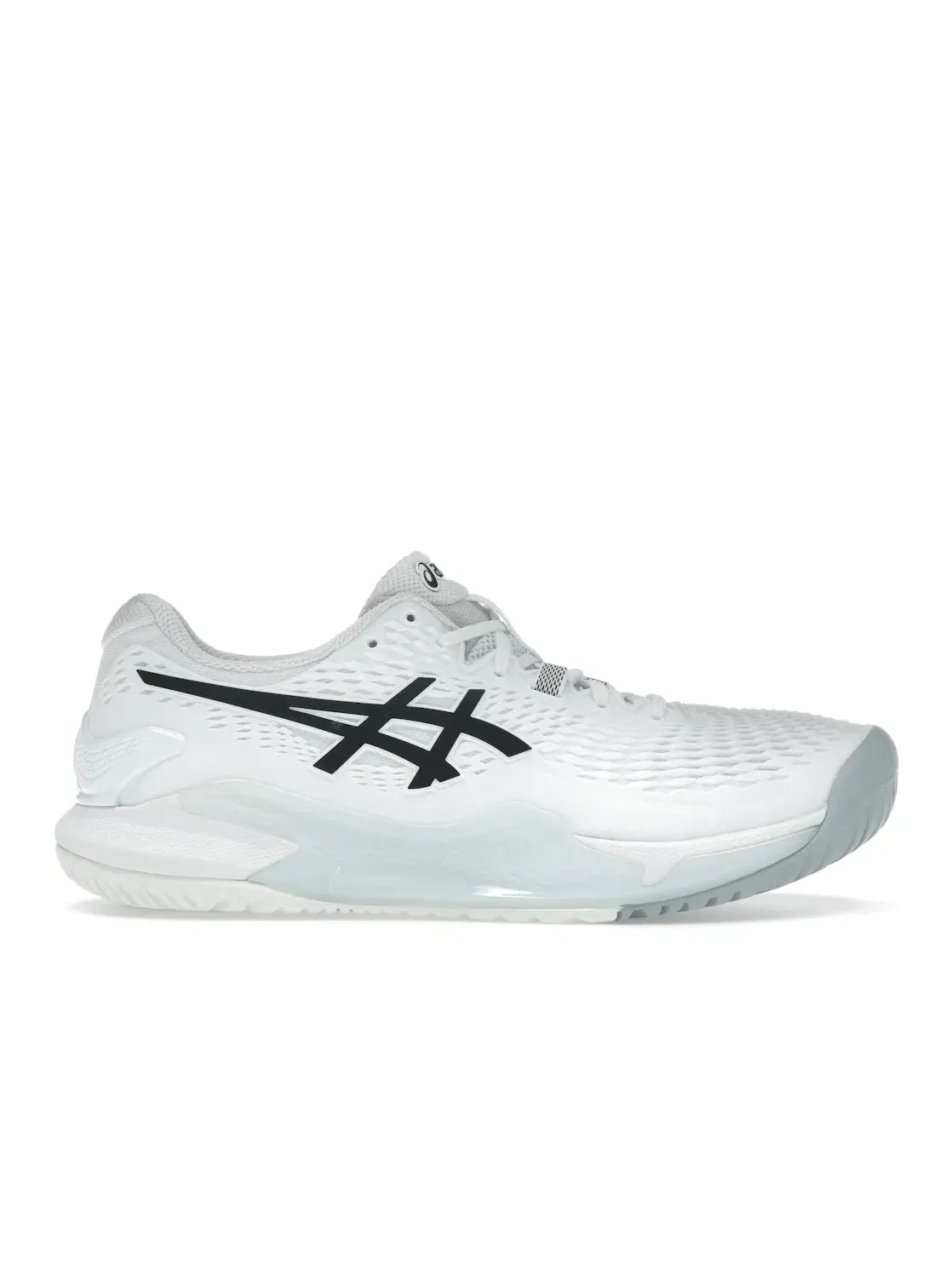 Мужские кроссовки для тенниса ASICS Gel-Resolution 9 — изображение 1 из 4, белый/черный