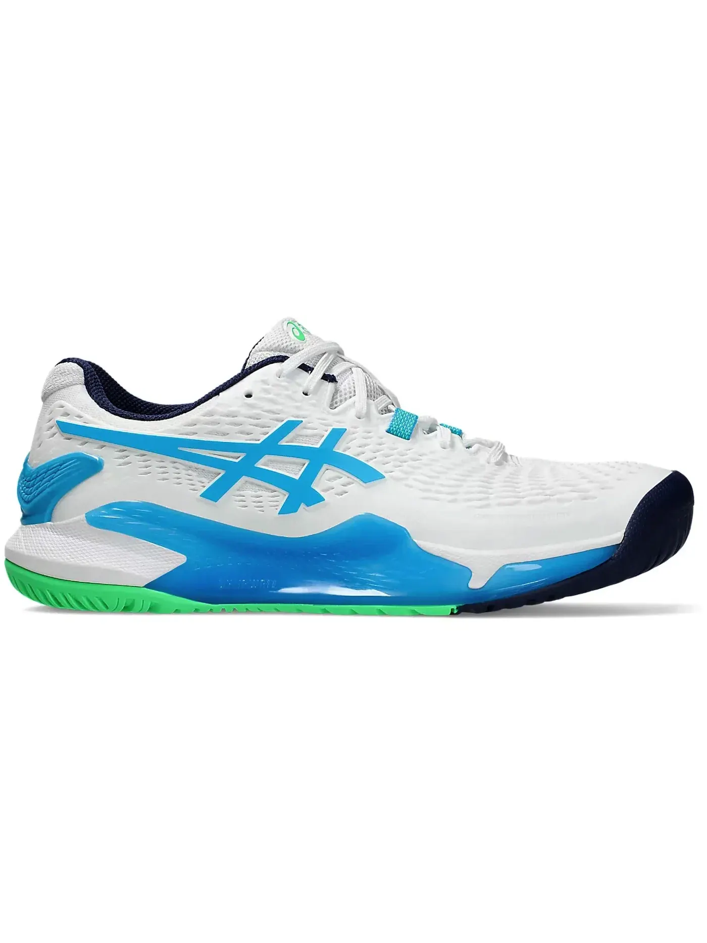 Мужские теннисные кроссовки с технологией GEL ASICS Gel-Resolution 9 — изображение 1 из 1, белый голубой