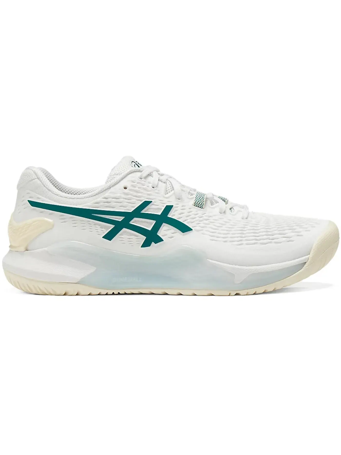 Мужские теннисные кроссовки с технологией GEL ASICS Gel-Resolution 9 — изображение 1 из 1, белый/зеленый