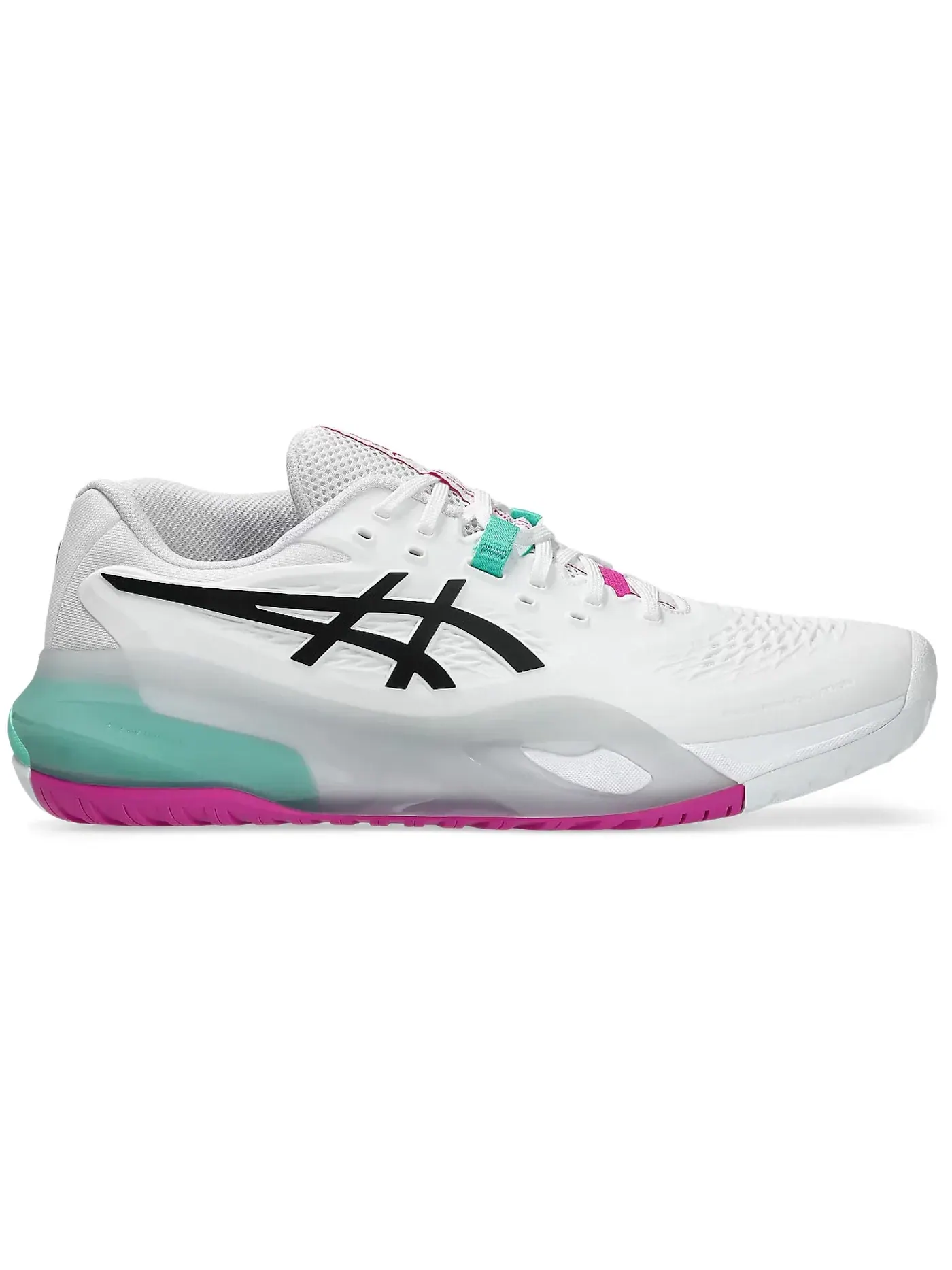 Мужские кроссовки для игры в теннис ASICS Gel-Resolution X — изображение 1 из 1, белый/зеленый