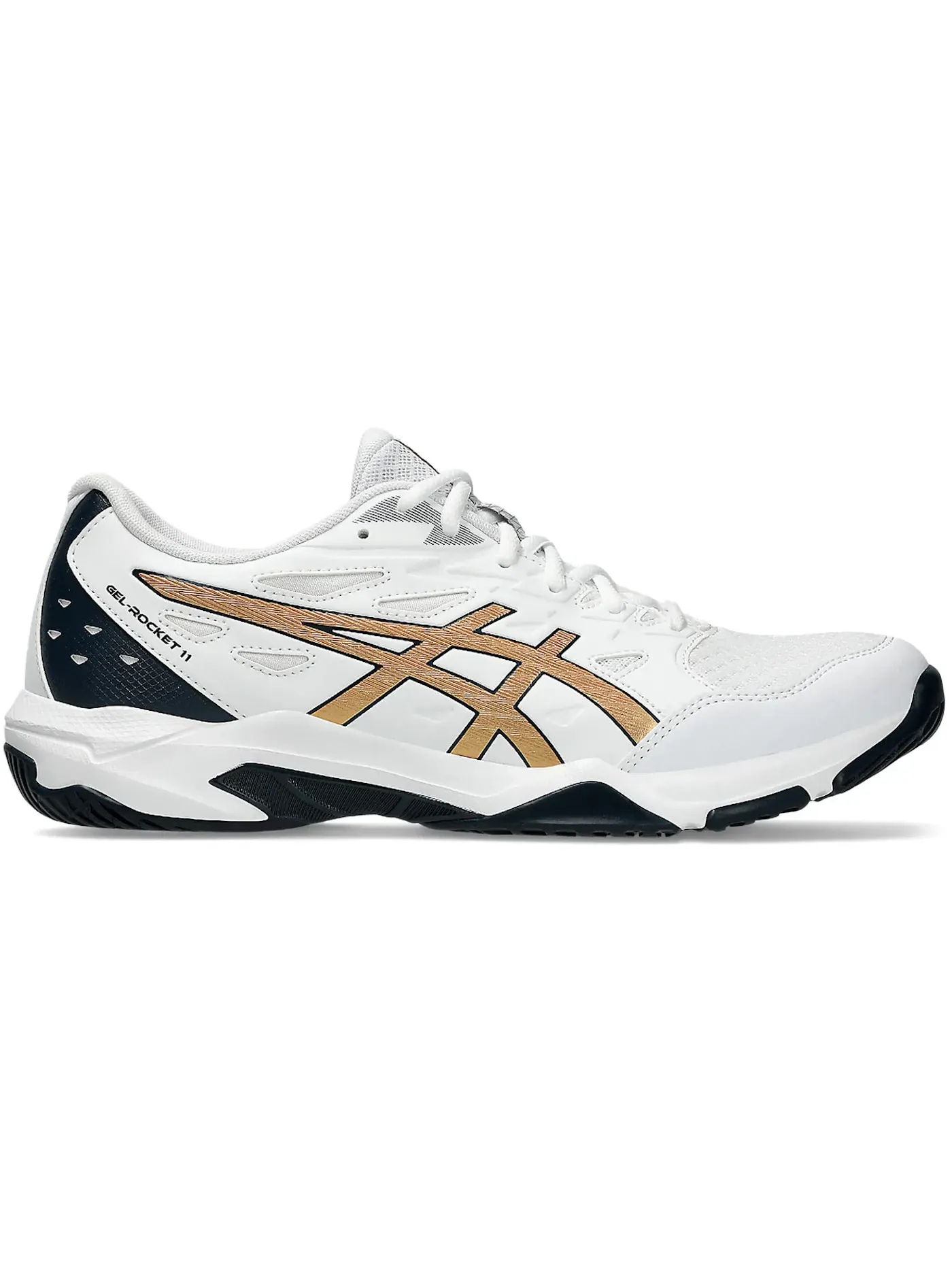 Мужские кроссовки для волейбола ASICS Gel-Rocket 11 — изображение 1 из 1, белый золотистый
