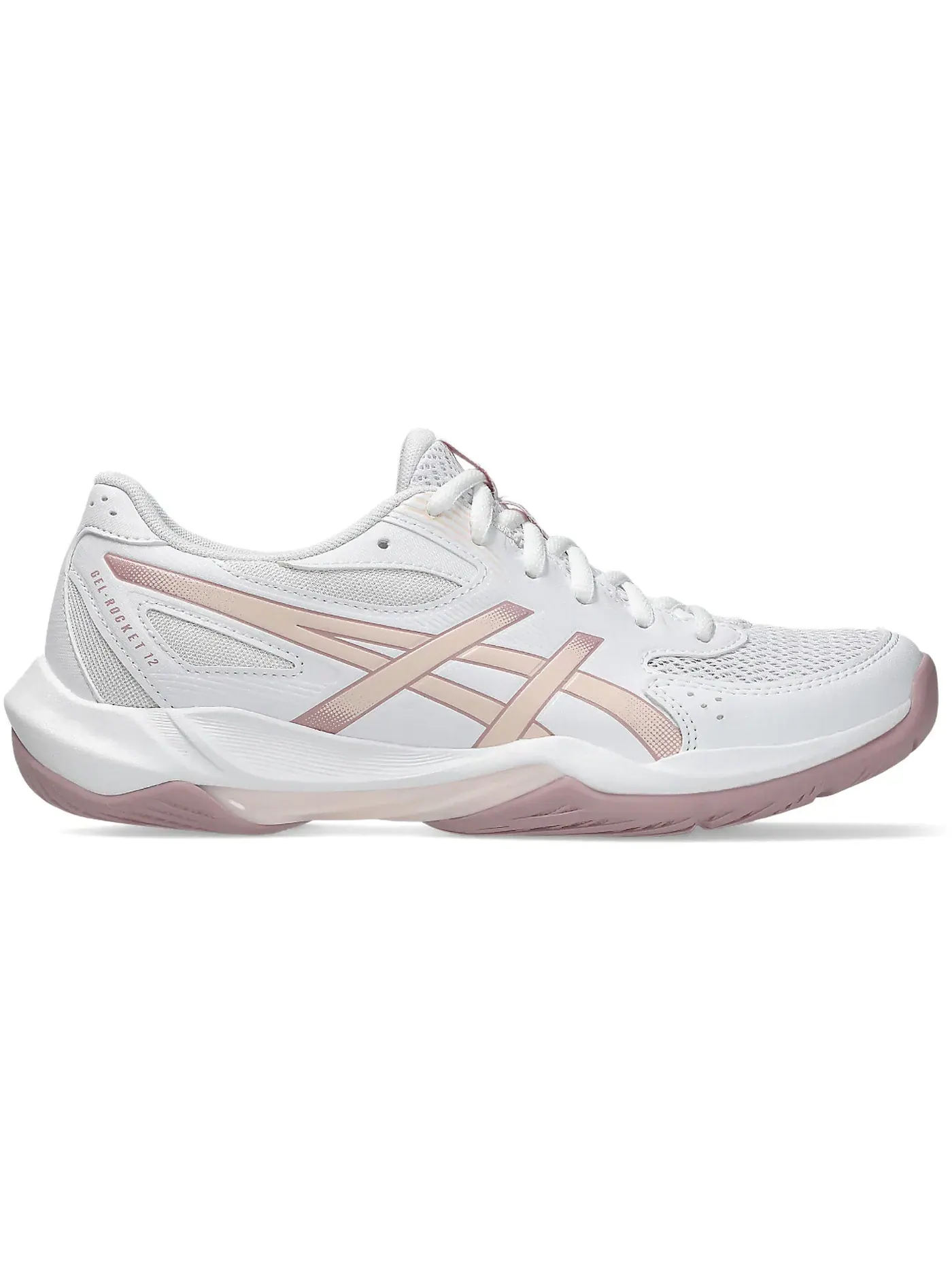 Женские кроссовки для волейбола ASICS Gel-Rocket 12 — изображение 1 из 1, белый розовый