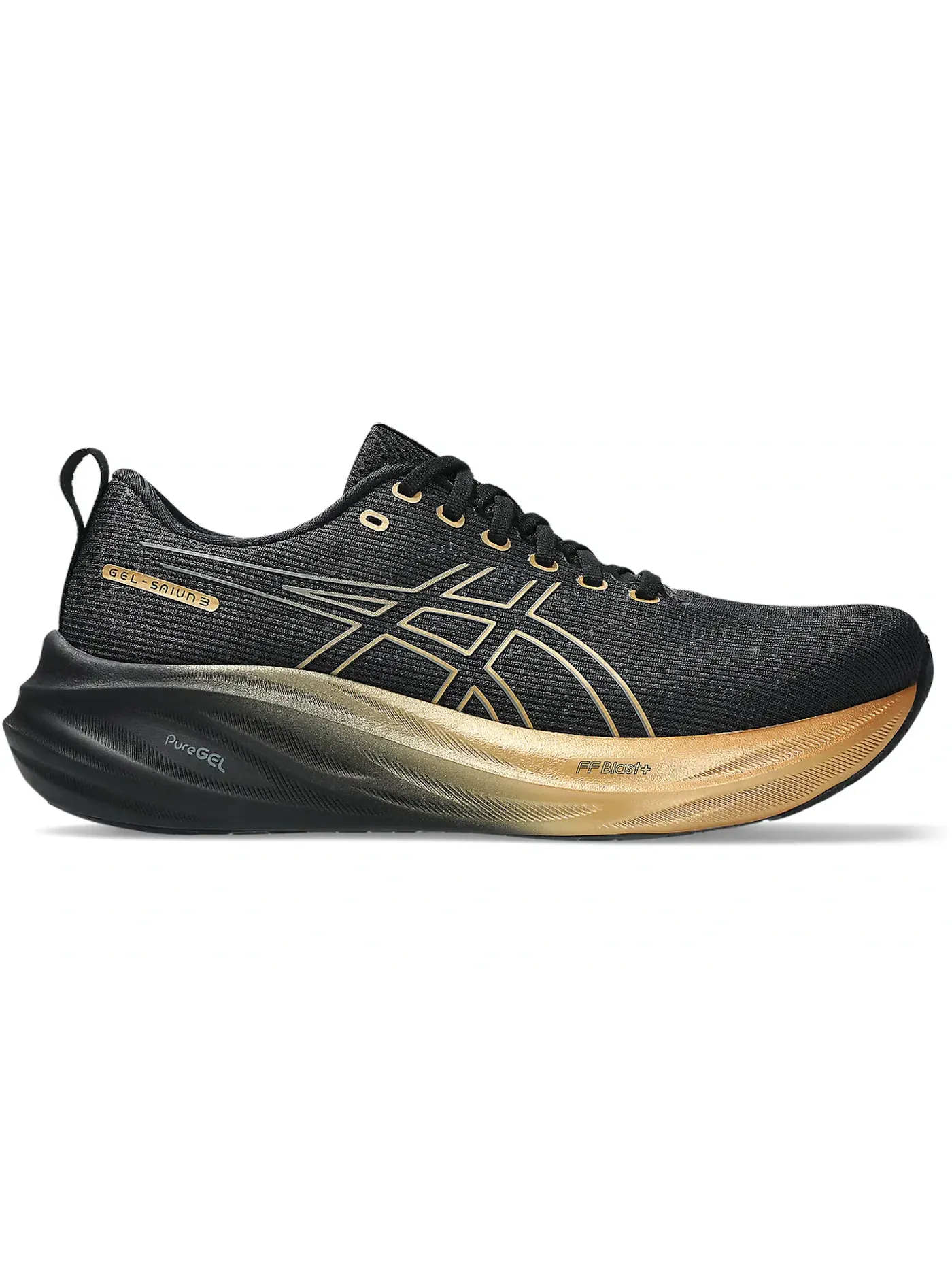 Мужские кроссовки с амортизацией ASICS Gel-Saiun 3 — изображение 1 из 1, черный золотистый