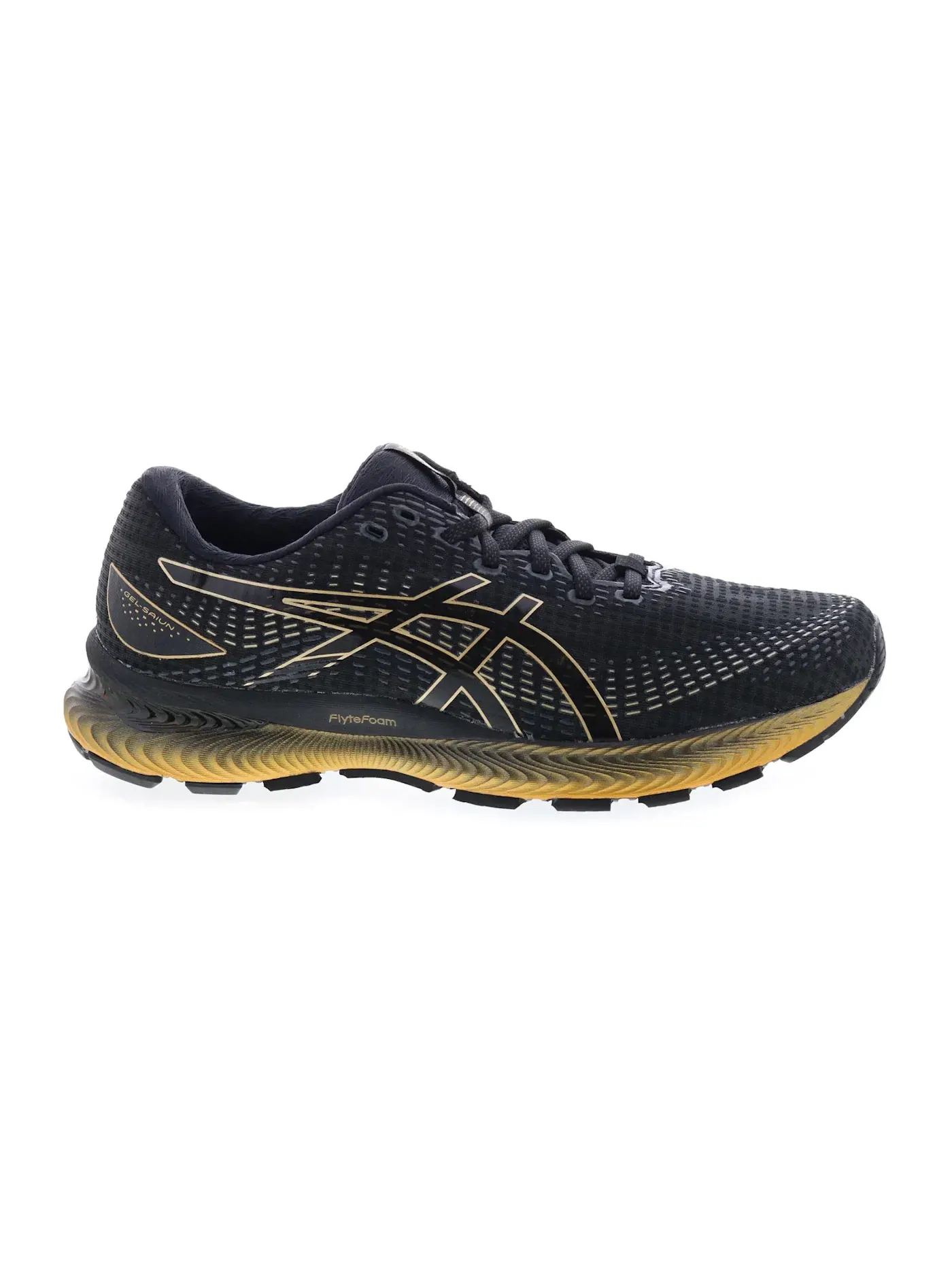 Мужские кроссовки с гелевой амортизацией ASICS Gel-Saiun — изображение 1 из 1, черный/золотистый