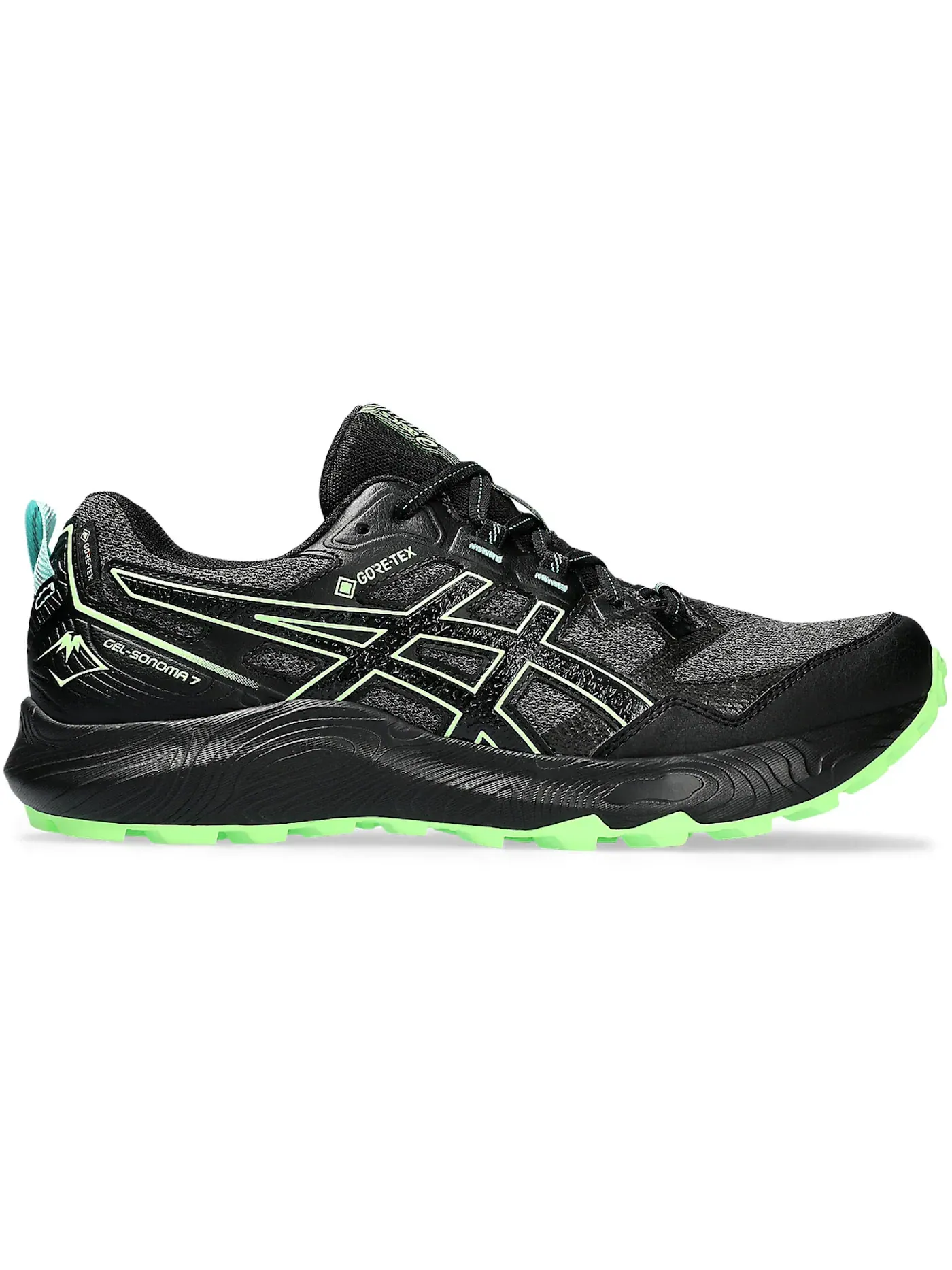 Мужские кроссовки для бега ASICS Gel-Sonoma 7 GTX — изображение 1 из 1, черный зеленый