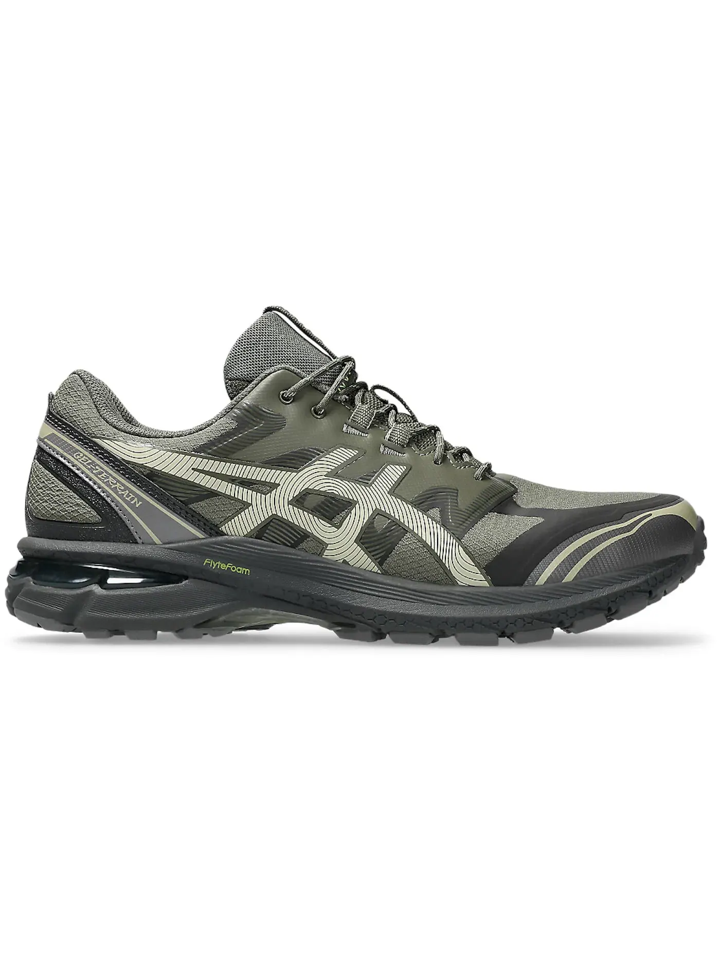 Мужские кроссовки Lifestyle ASICS Gel-Terrain — изображение 1 из 1, зеленый/хаки