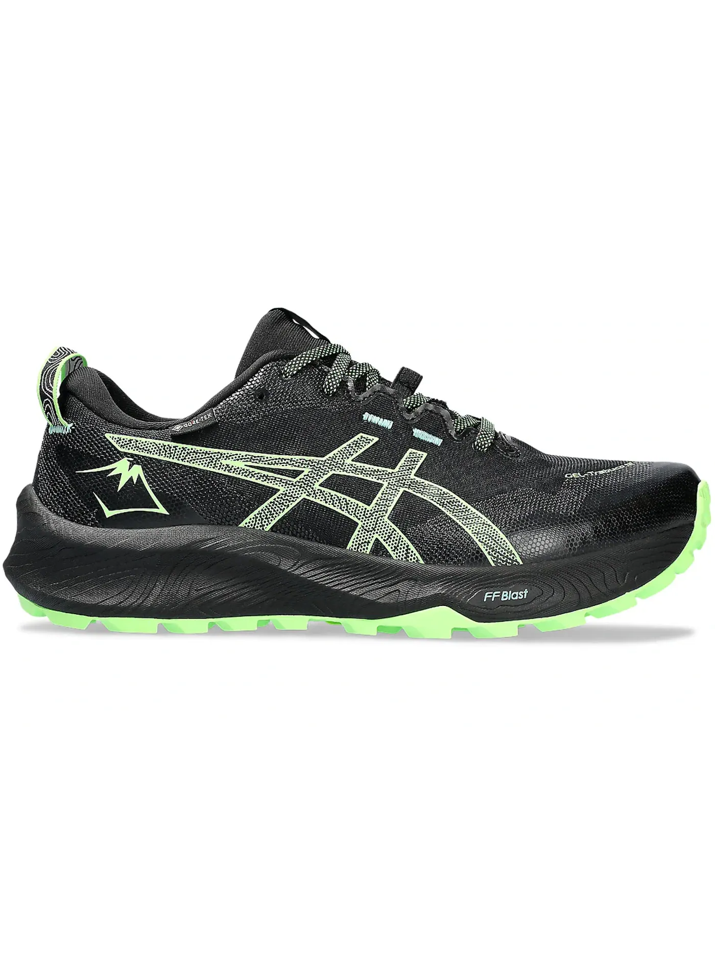 Мужские кроссовки для бега с гелевой амортизацией ASICS Gel-Trabuco 12 GTX — изображение 1 из 1, черный/зеленый