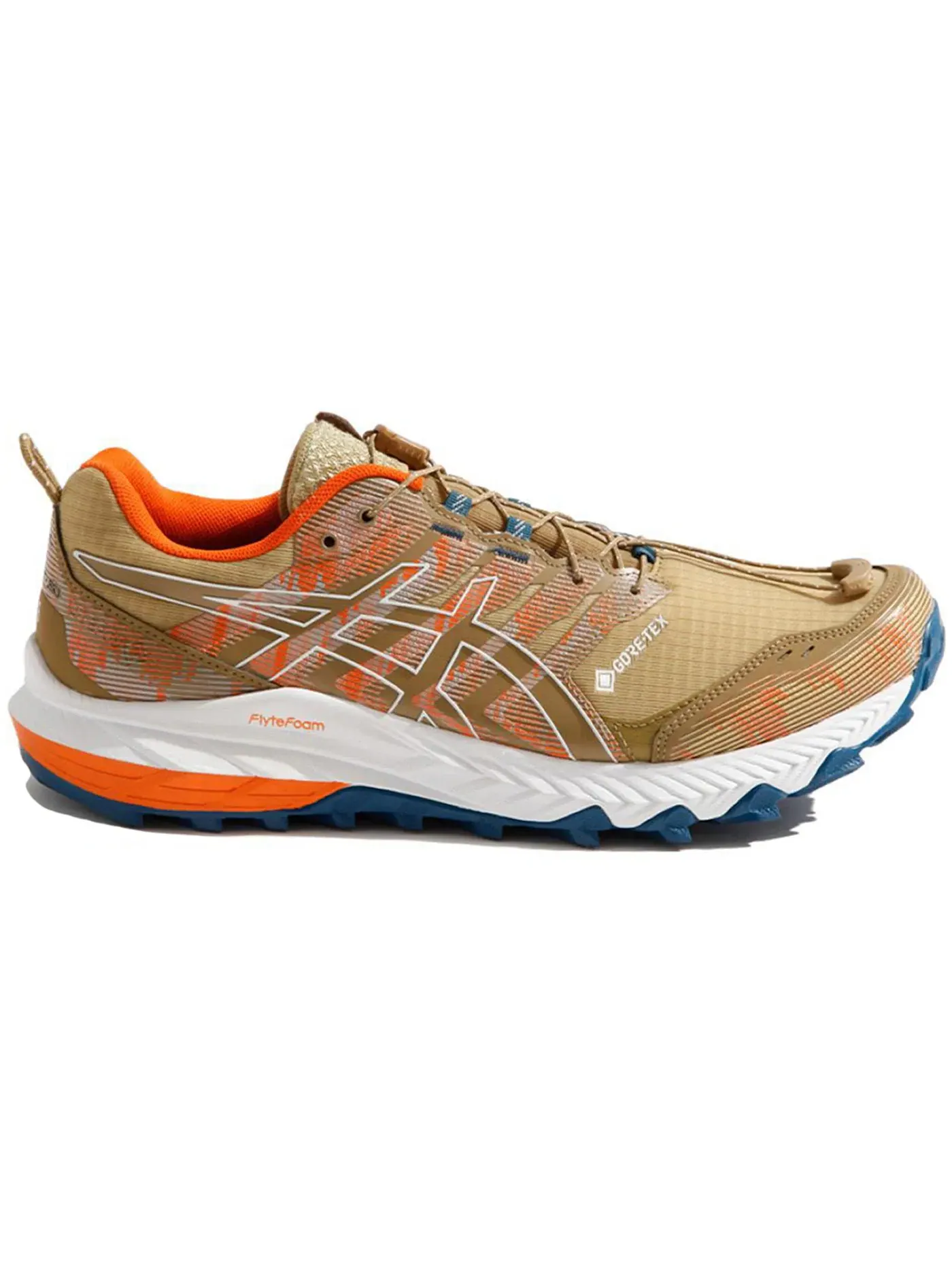 Мужские кроссовки для бега с мембраной Gore-Tex ASICS Gel-Trabuco 9 Gore-Tex — изображение 1 из 1, песочный/оранжевый/синий