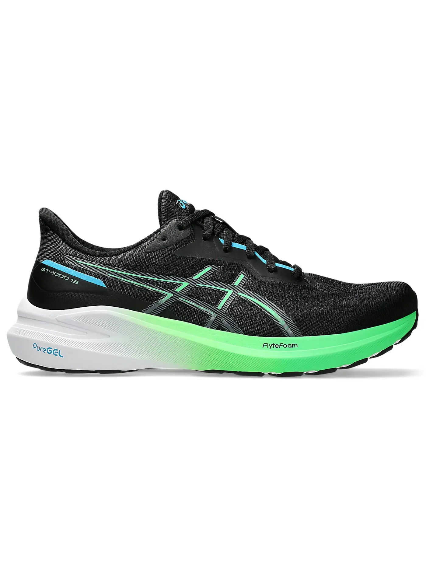 Мужские кроссовки для бега ASICS GT-1000 13 — изображение 1 из 1, черный голубой