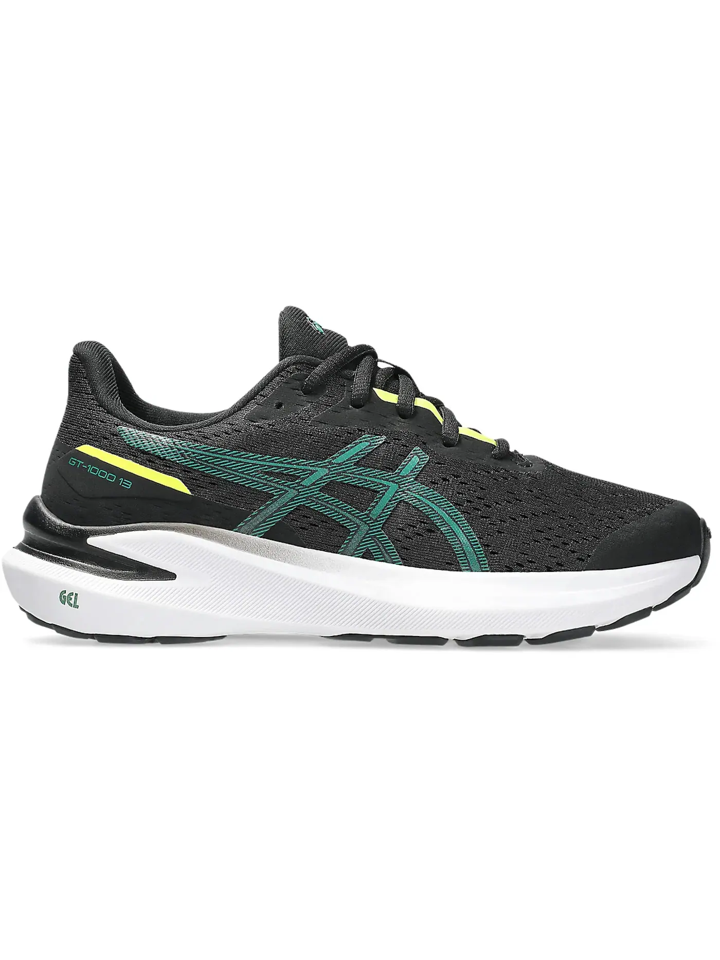 Детские кроссовки для бега ASICS GT-1000 13 — изображение 1 из 1, черный/зеленый