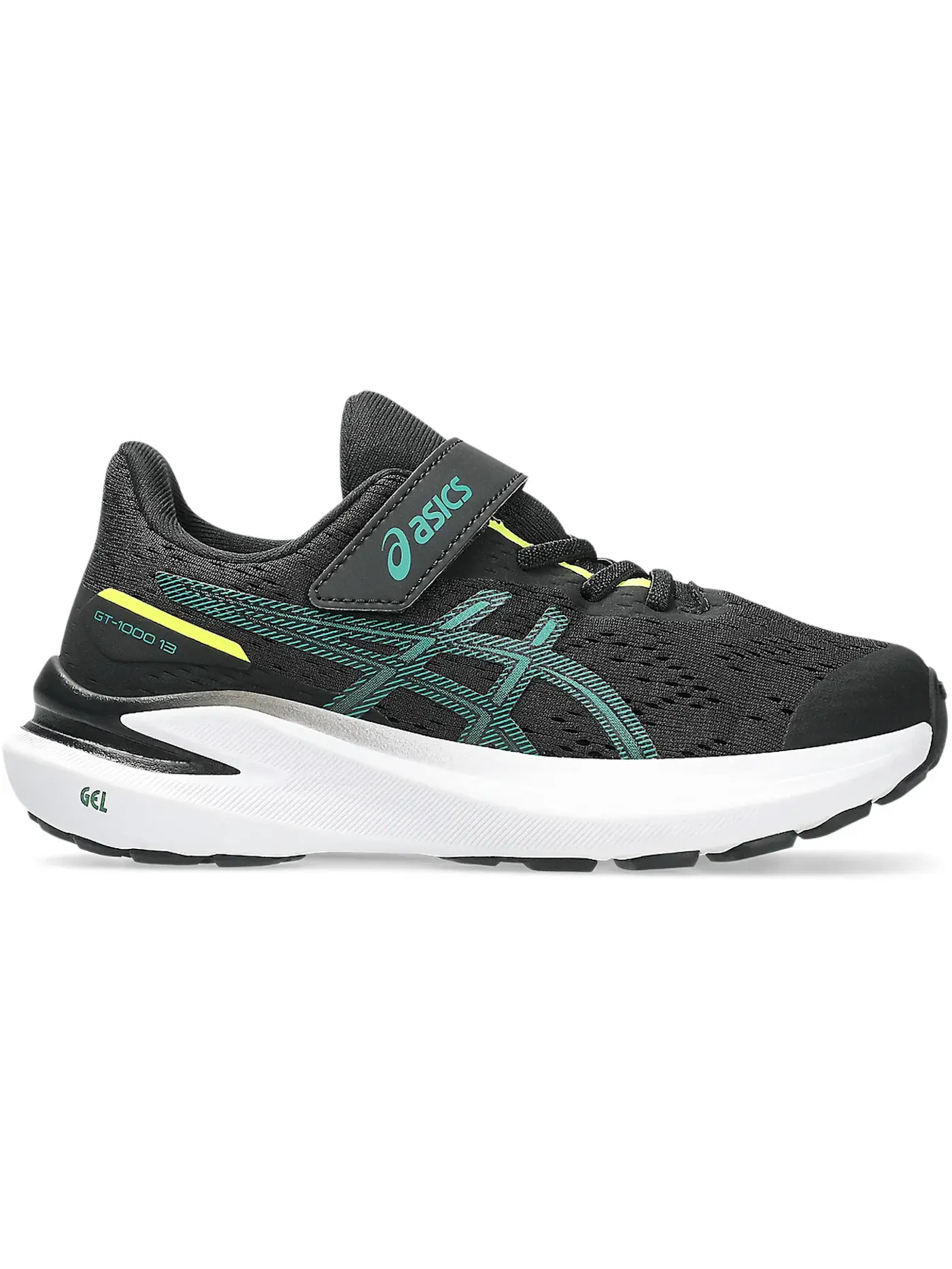 Детские кроссовки для бега ASICS GT-1000 13 — изображение 1 из 1, черный зеленый