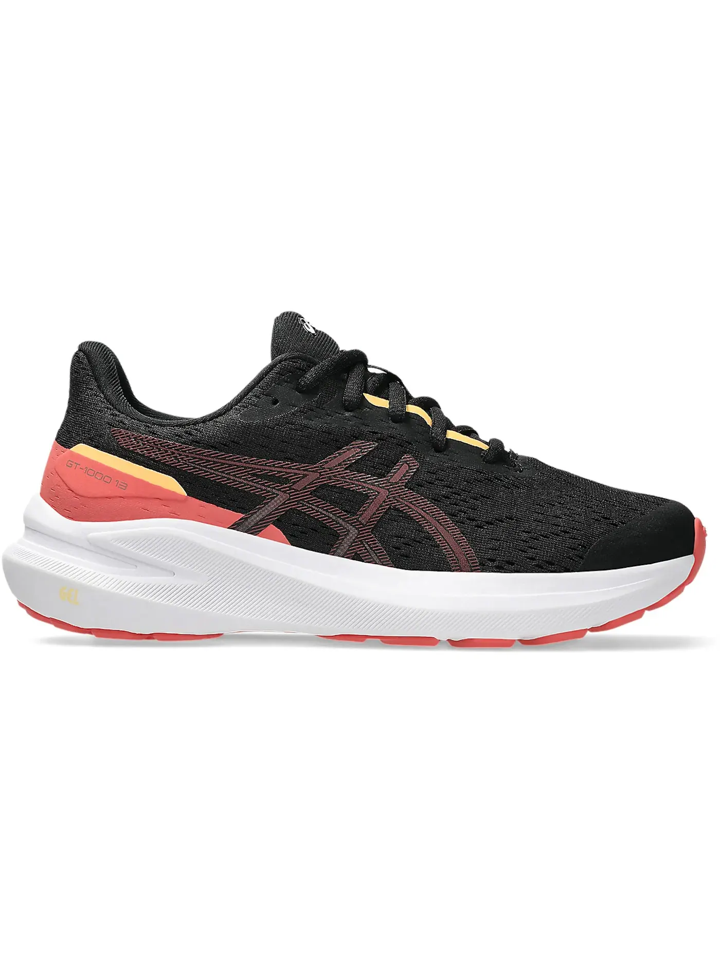 Детские кроссовки для бега ASICS GT-1000 13 ASICS — изображение 1 из 1, черный красный