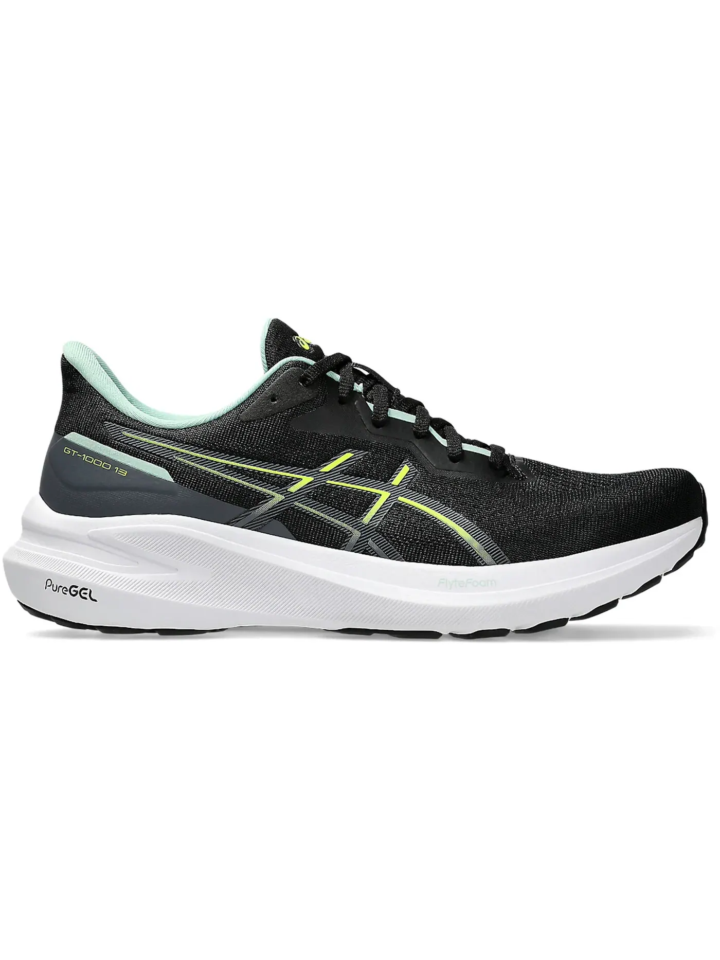 Мужские кроссовки для бега ASICS GT-1000 13 — изображение 1 из 1, черный/желтый