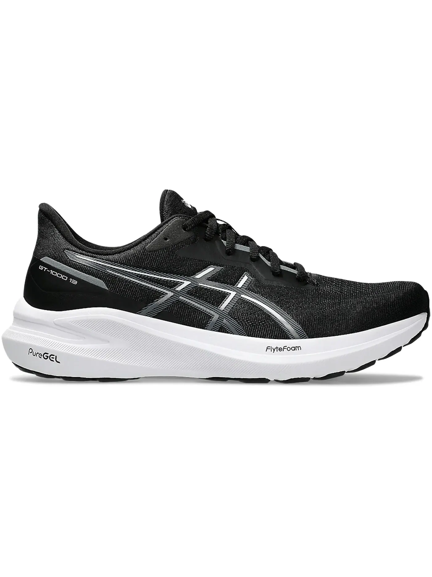 Мужские кроссовки с поддержкой ASICS GT-1000 13 ASICS — изображение 1 из 1, черный/белый