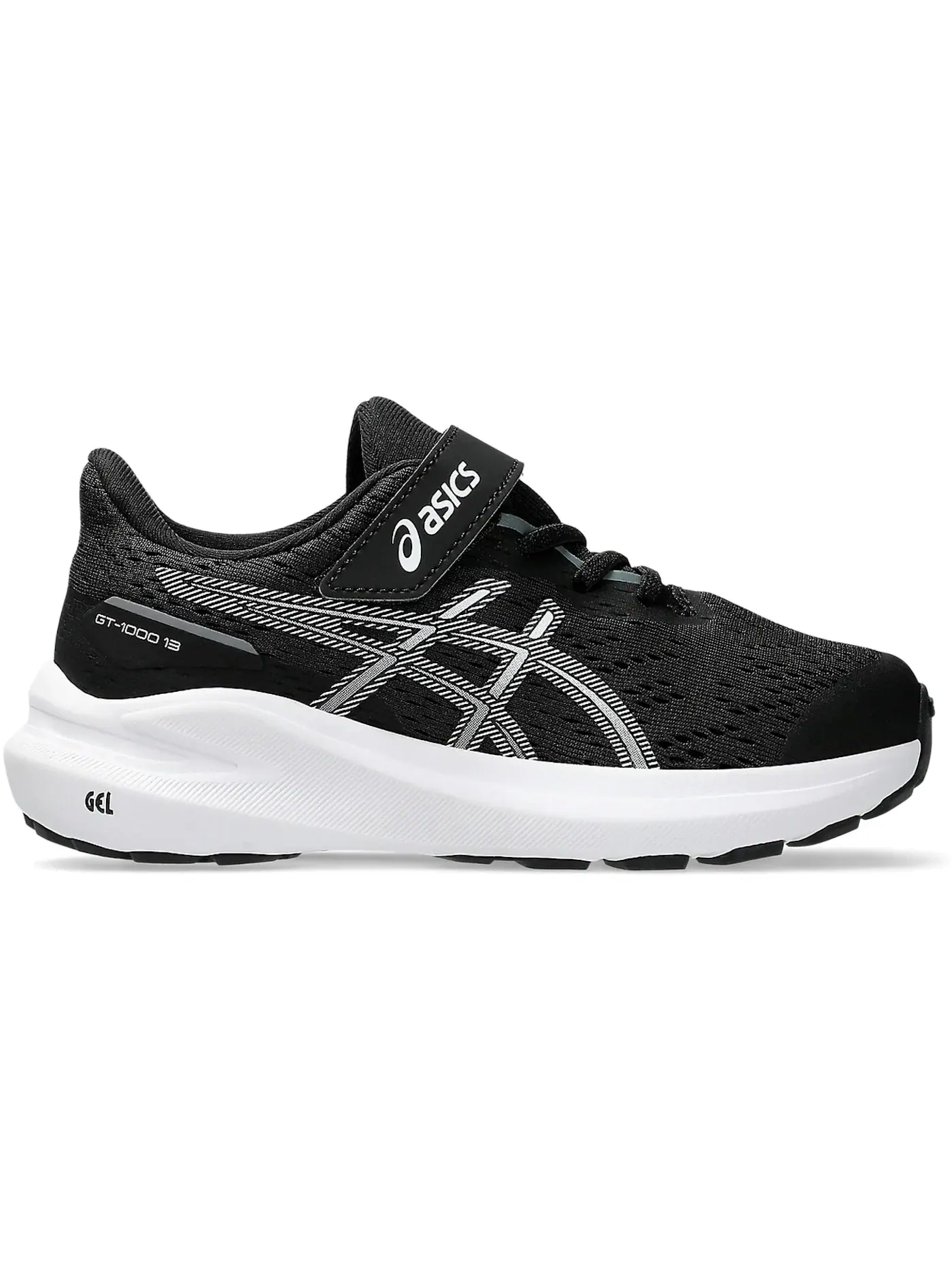 Детские кроссовки для активного спорта ASICS GT-1000 13 — изображение 1 из 1, черный/белый