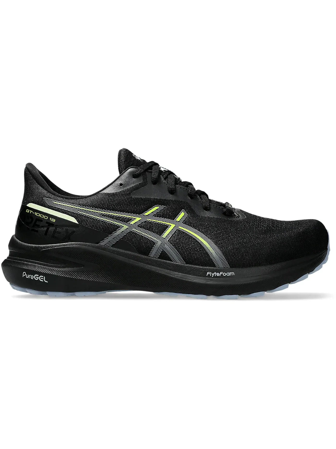 Мужские кроссовки для бега GT-1000 13 GTX ASICS — изображение 1 из 1, черный желтый