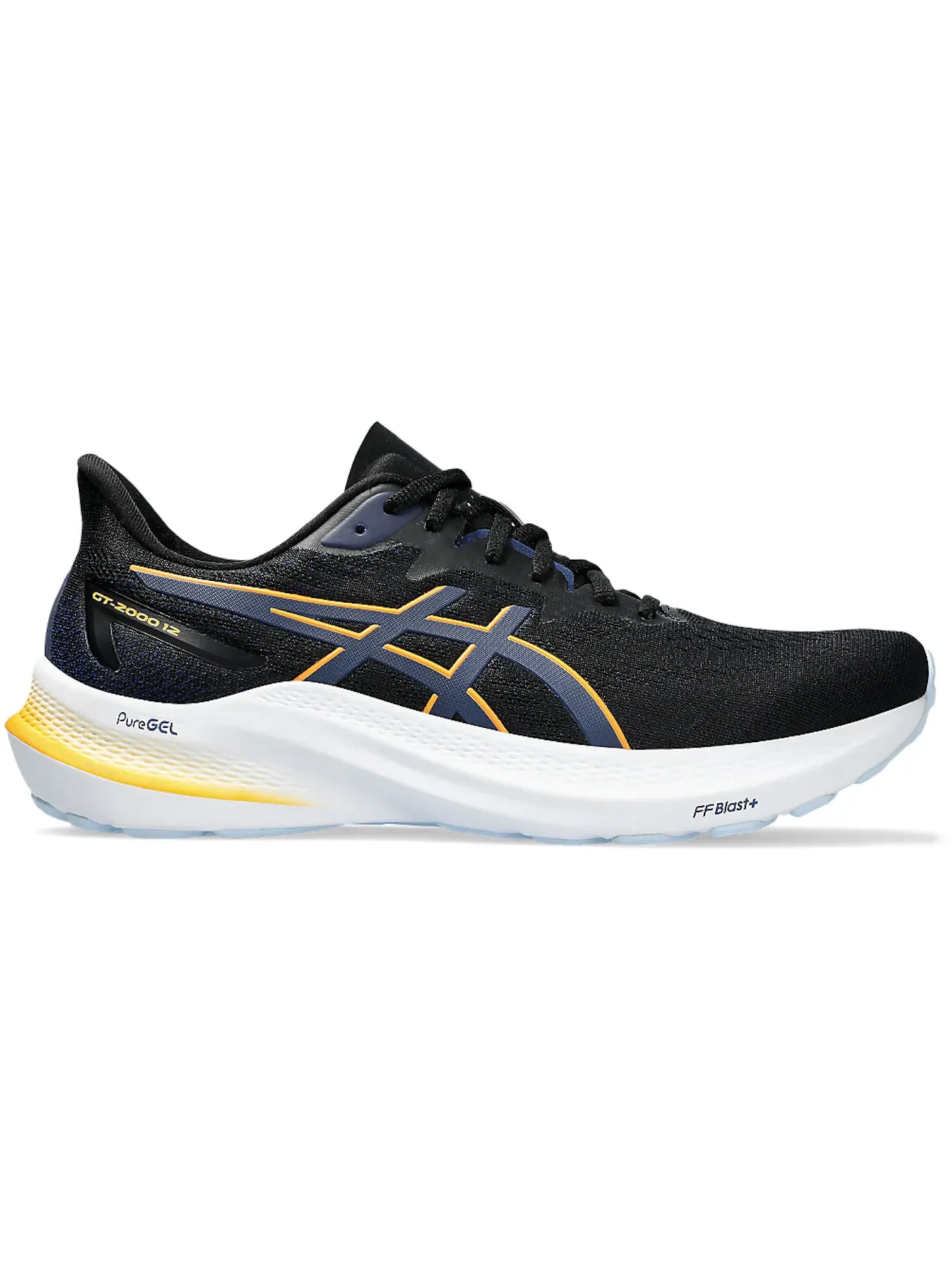 Мужские кроссовки для бега ASICS GT-2000 12 — изображение 1 из 1, черный/желтый