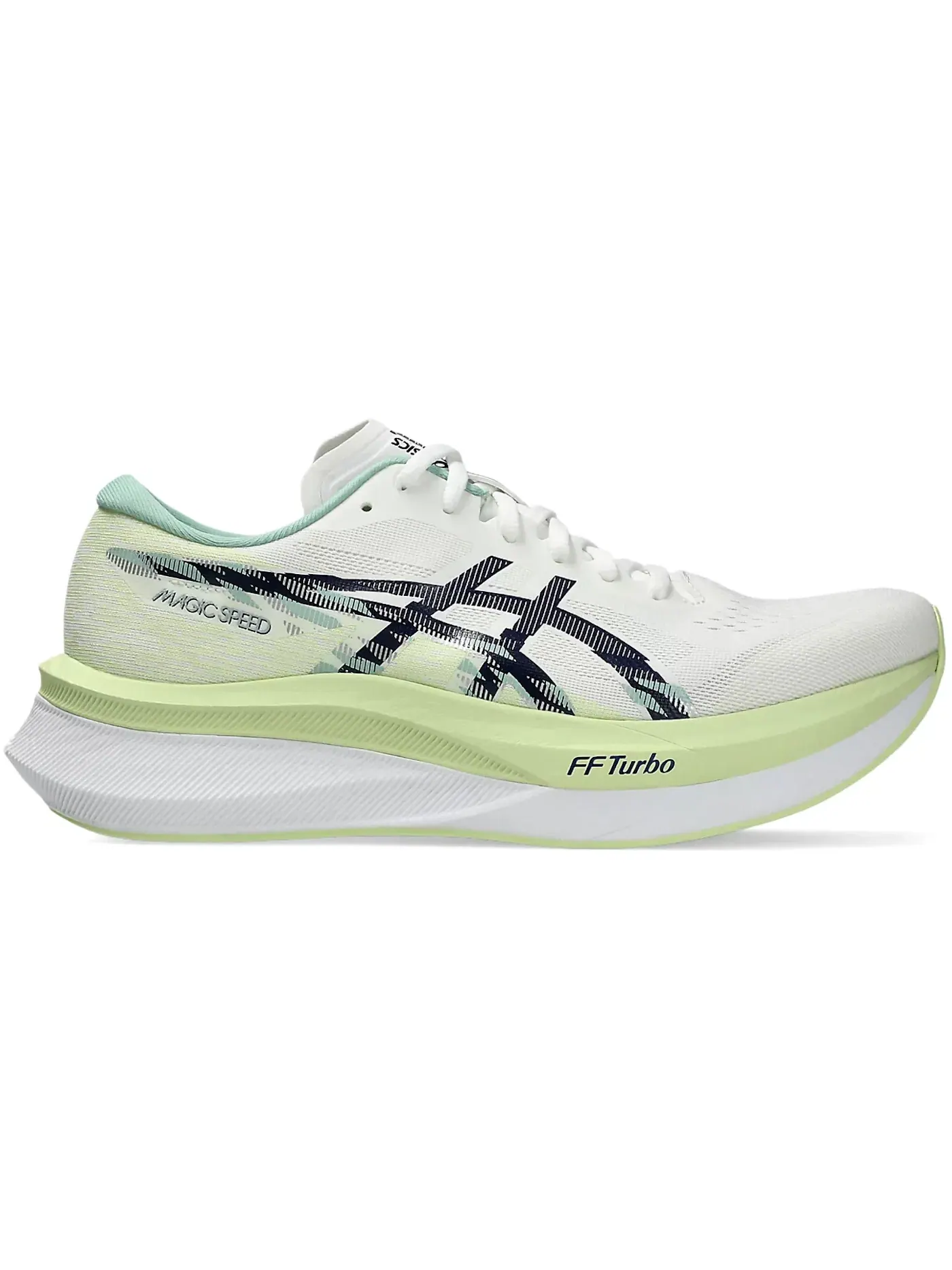 Мужские беговые кроссовки с карбоновой пластиной ASICS Magic Speed 4 — изображение 1 из 1, белый синий