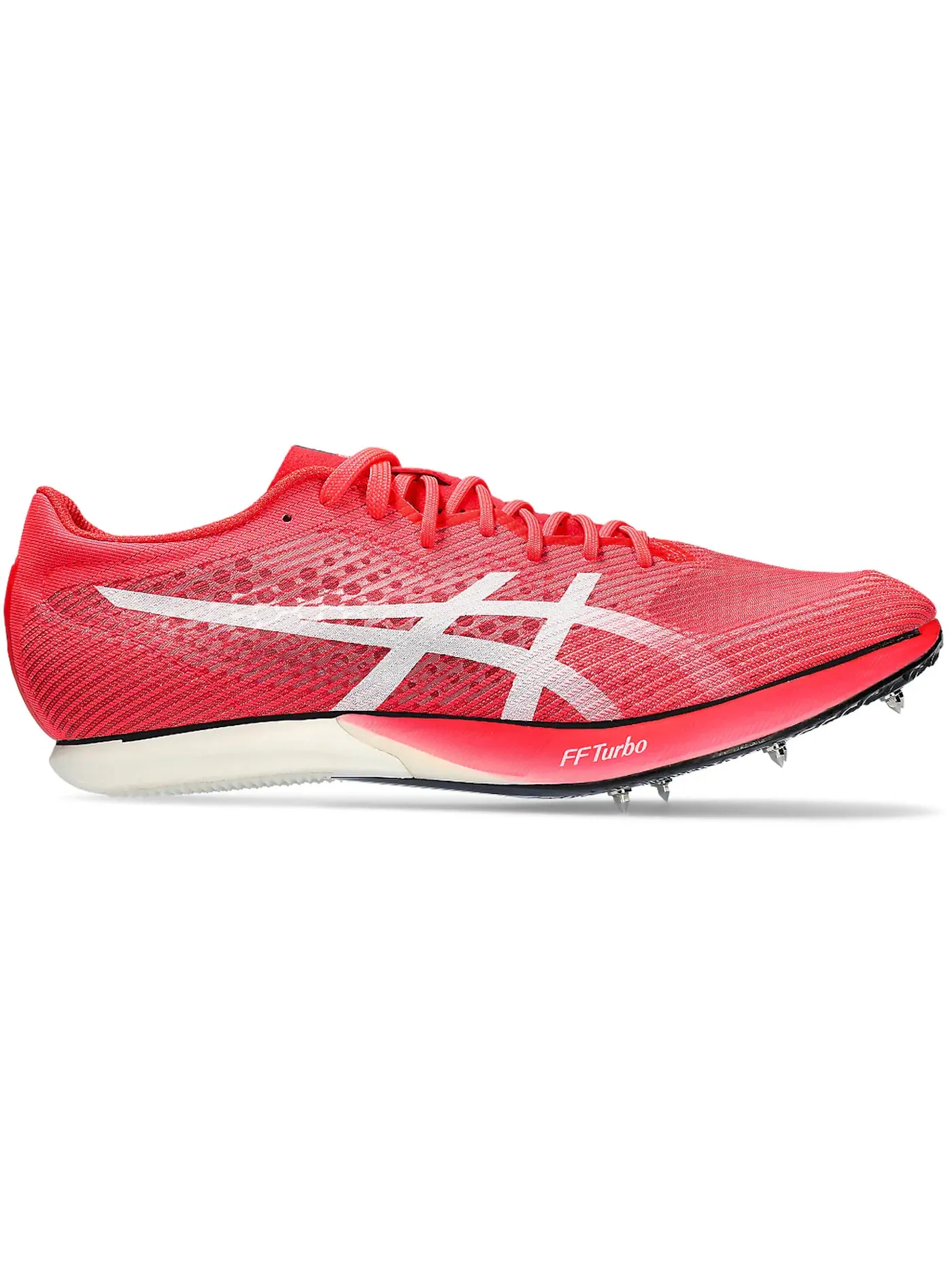 Мужские беговые кроссовки с шипами ASICS Metaspeed MD — изображение 1 из 1, розовый/белый