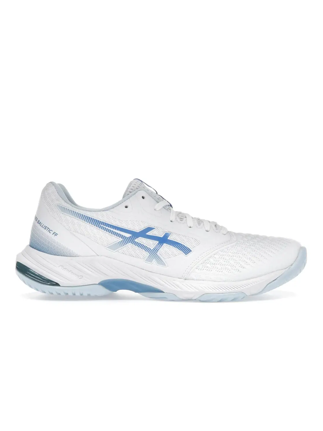 Женские кроссовки для волейбола ASICS Netburner Ballistic FF 3 — изображение 1 из 4, белый/синий