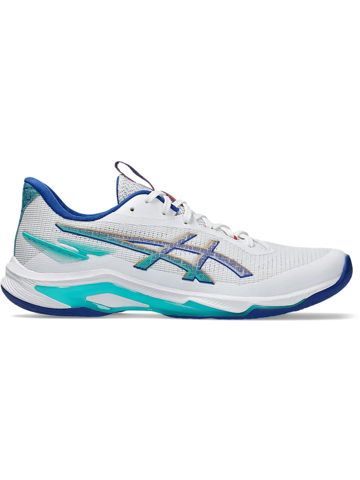Мужские кроссовки для волейбола ASICS Netburner Ballistic FF 4 — изображение 1 из 1, белый синий
