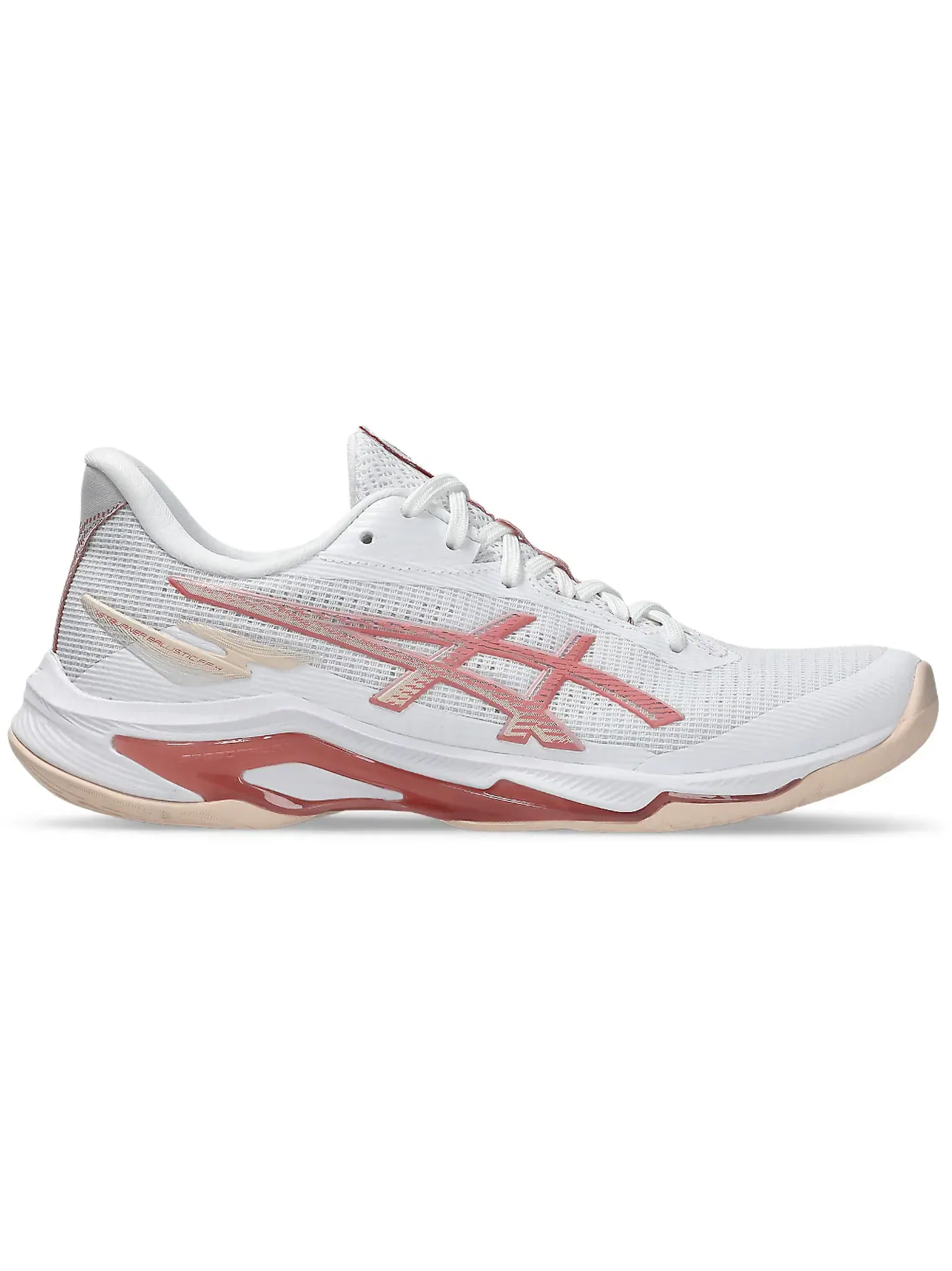 Женские кроссовки для волейбола ASICS Netburner Ballistic FF 4 — изображение 1 из 1, белый/розовый