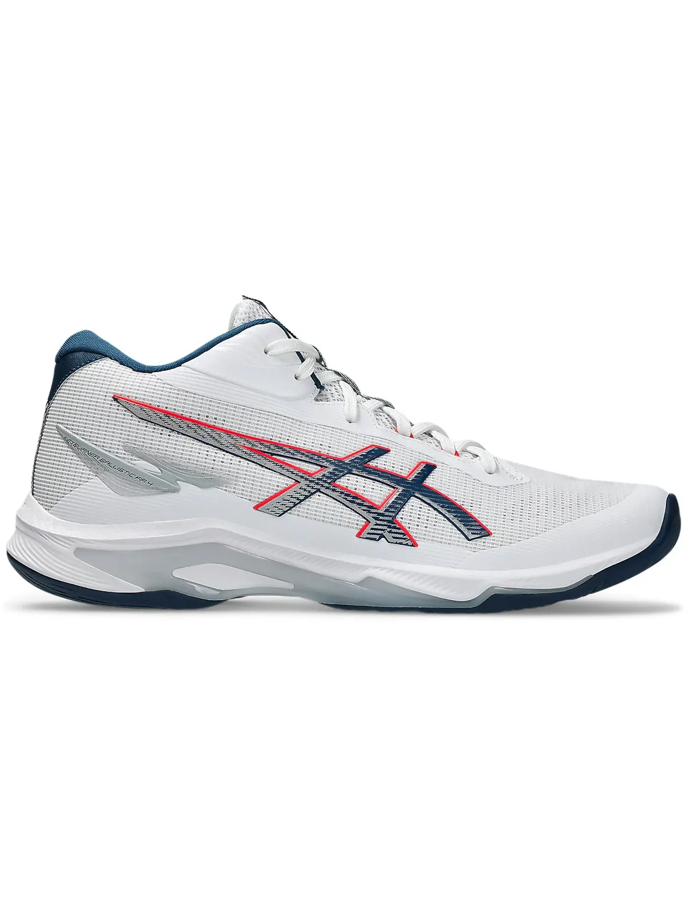 Мужские кроссовки для волейбола ASICS Netburner Ballistic FF MT 4 — изображение 1 из 1, белый/синий