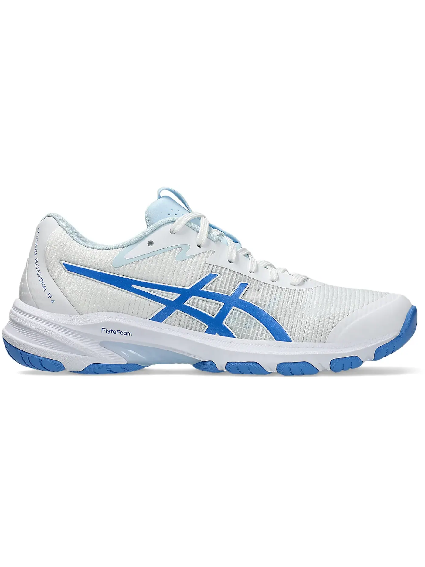 Женские кроссовки для волейбола ASICS Netburner Professional FF 4 — изображение 1 из 1, белый синий