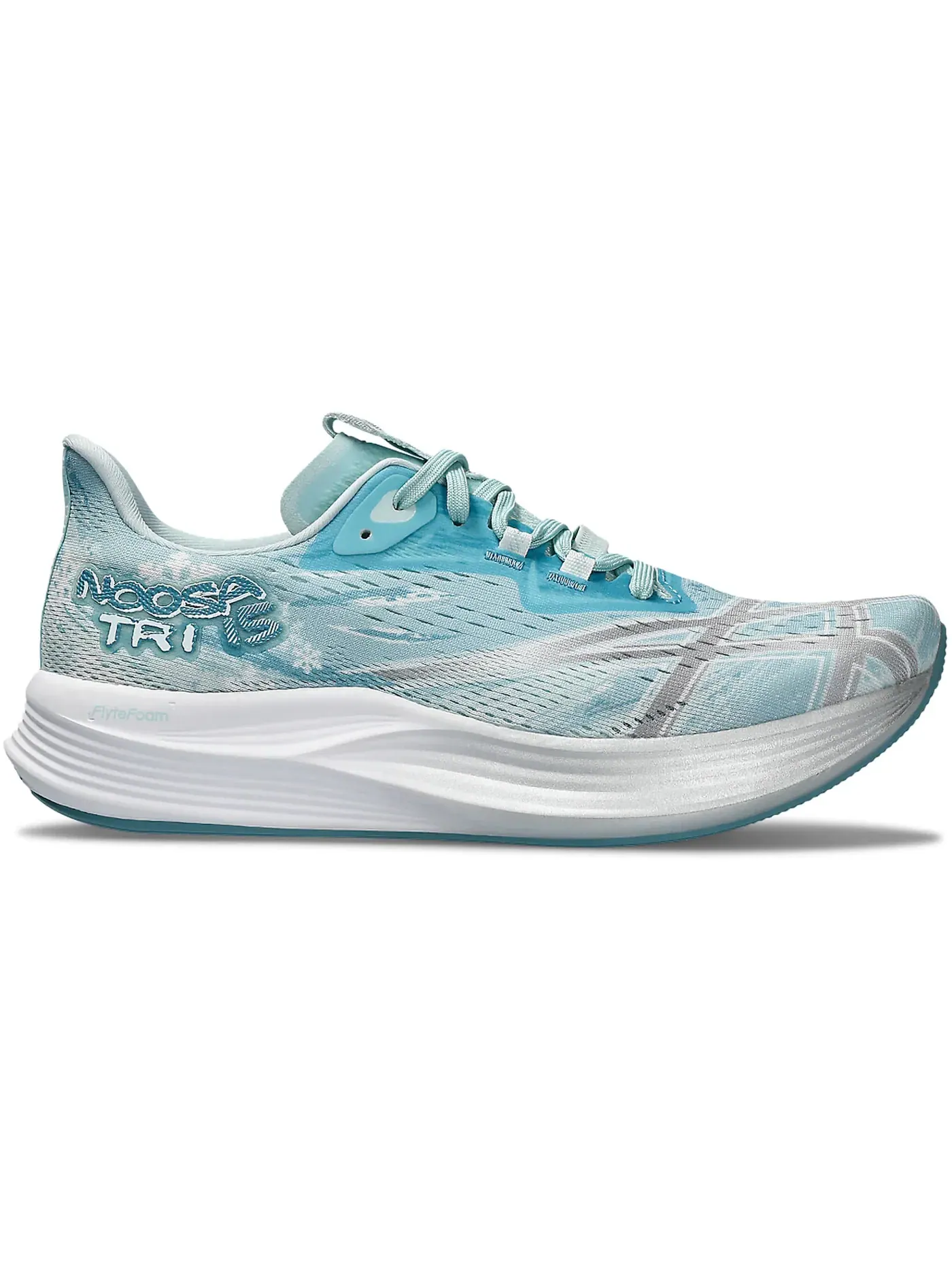 Женские кроссовки для бега с принтом ASICS Noosa Tri 15 Fast & Flurry — изображение 1 из 1, серебристый