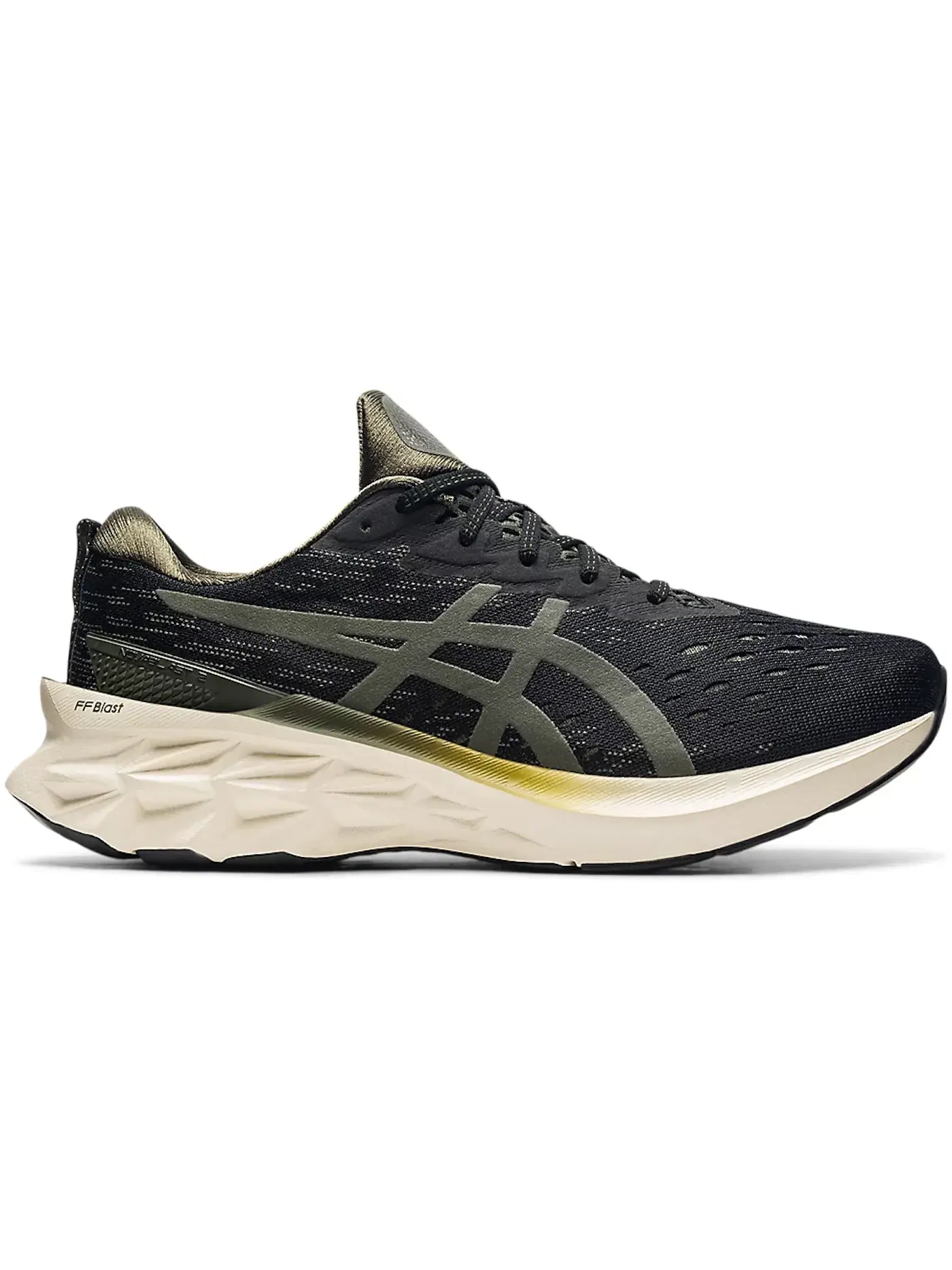 Мужские кроссовки беговые ASICS Novablast 2 SPS — изображение 1 из 1, черный/оливковый