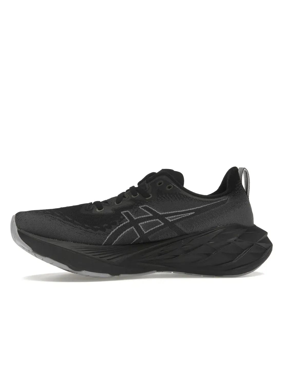 Мужские кроссовки для бега Novablast 4 ASICS — изображение 3 из 4, черный/графитовый серый