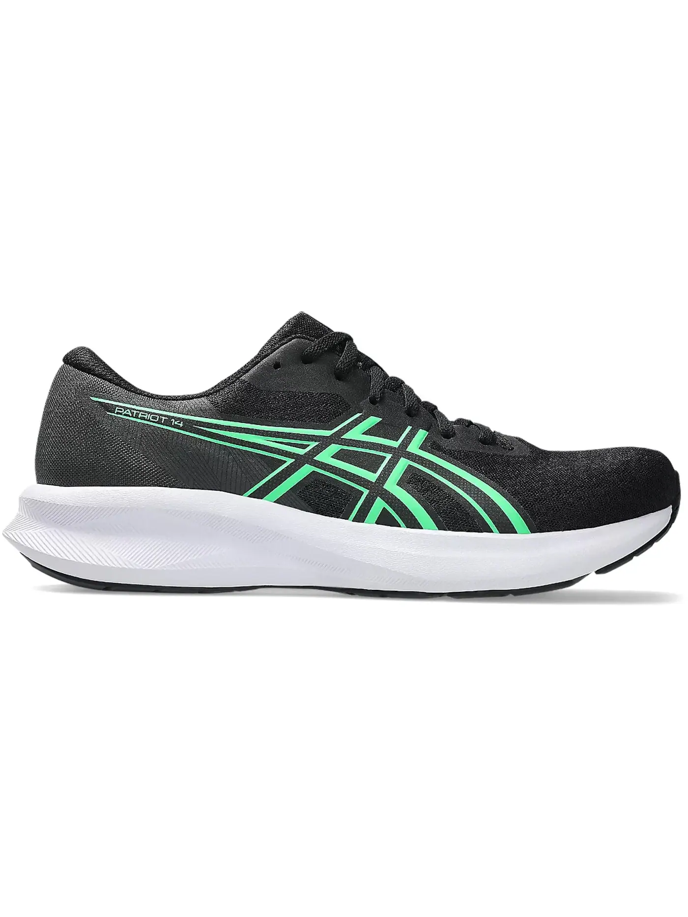 Мужские кроссовки для бега ASICS Patriot 14 — изображение 1 из 1, черный/зеленый