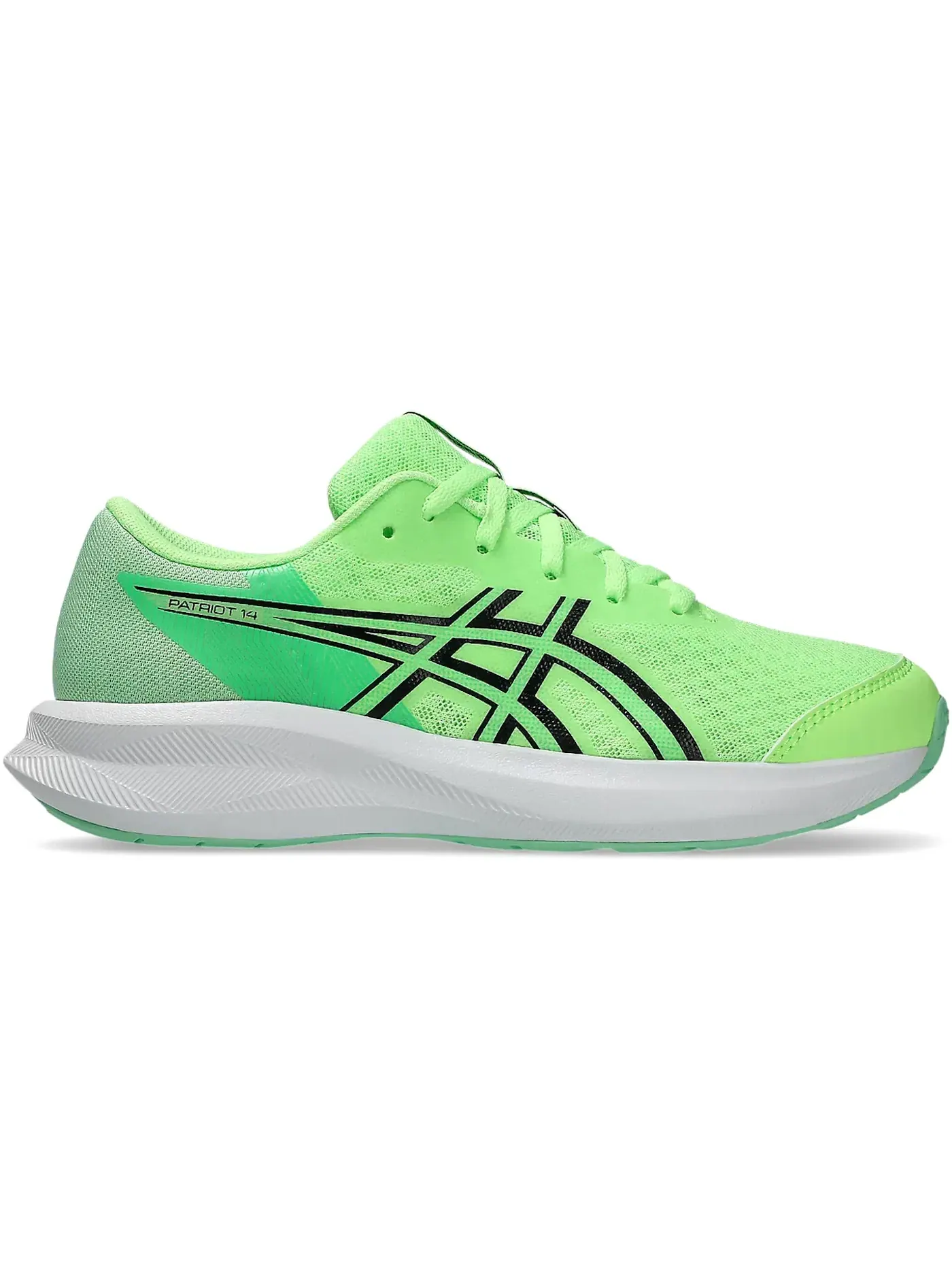 Детские кроссовки для мальчиков с амортизацией ASICS Patriot 14 — изображение 1 из 1, зеленый/черный