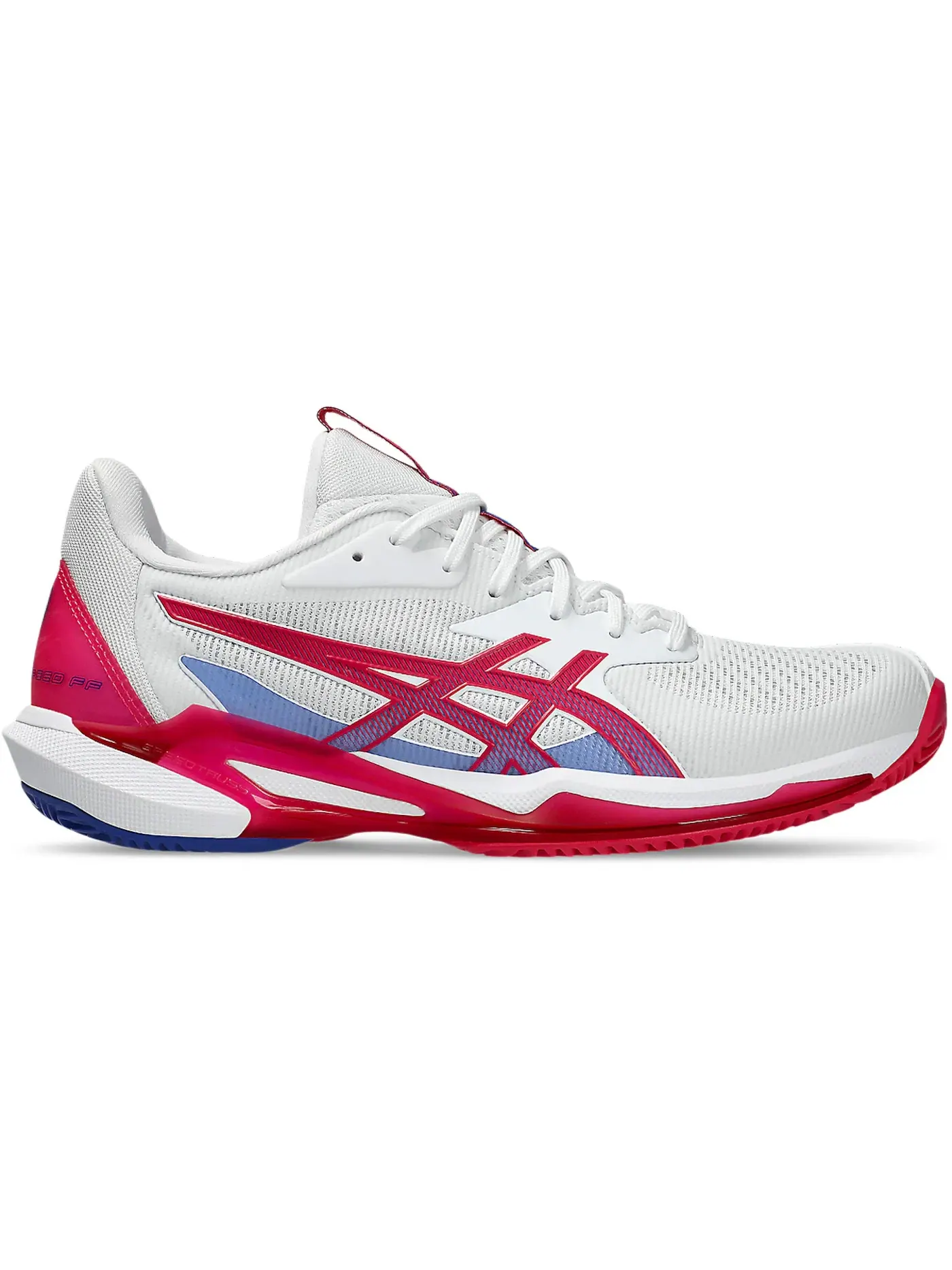 Женские кроссовки для тенниса ASICS Solution Speed FF 3 Clay — изображение 1 из 1, белый яркий розовый