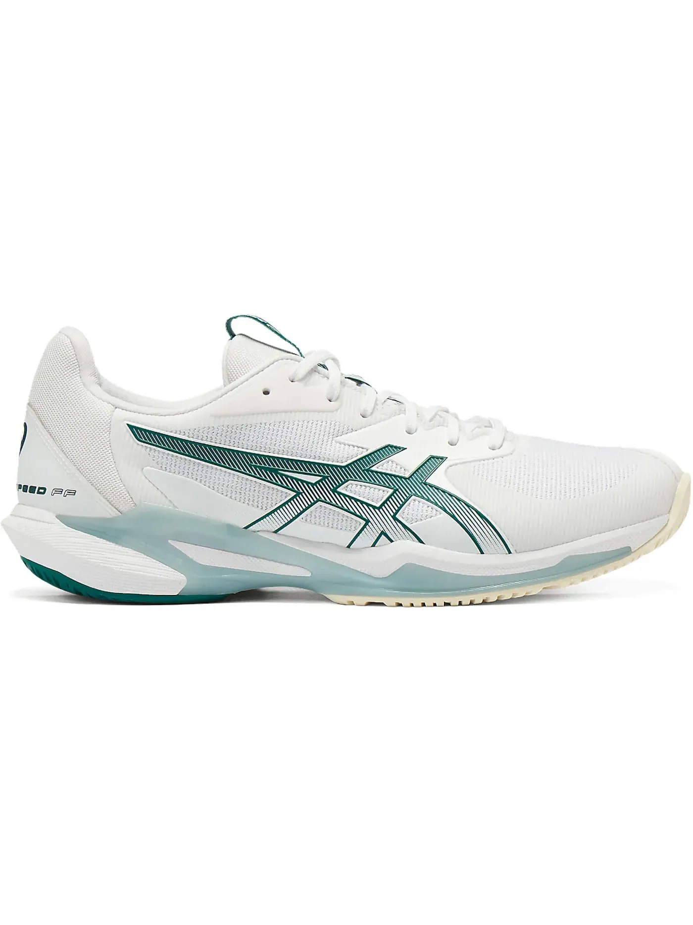 Мужские кроссовки для тенниса ASICS Solution Speed FF 3 — изображение 1 из 1, белый/зеленый