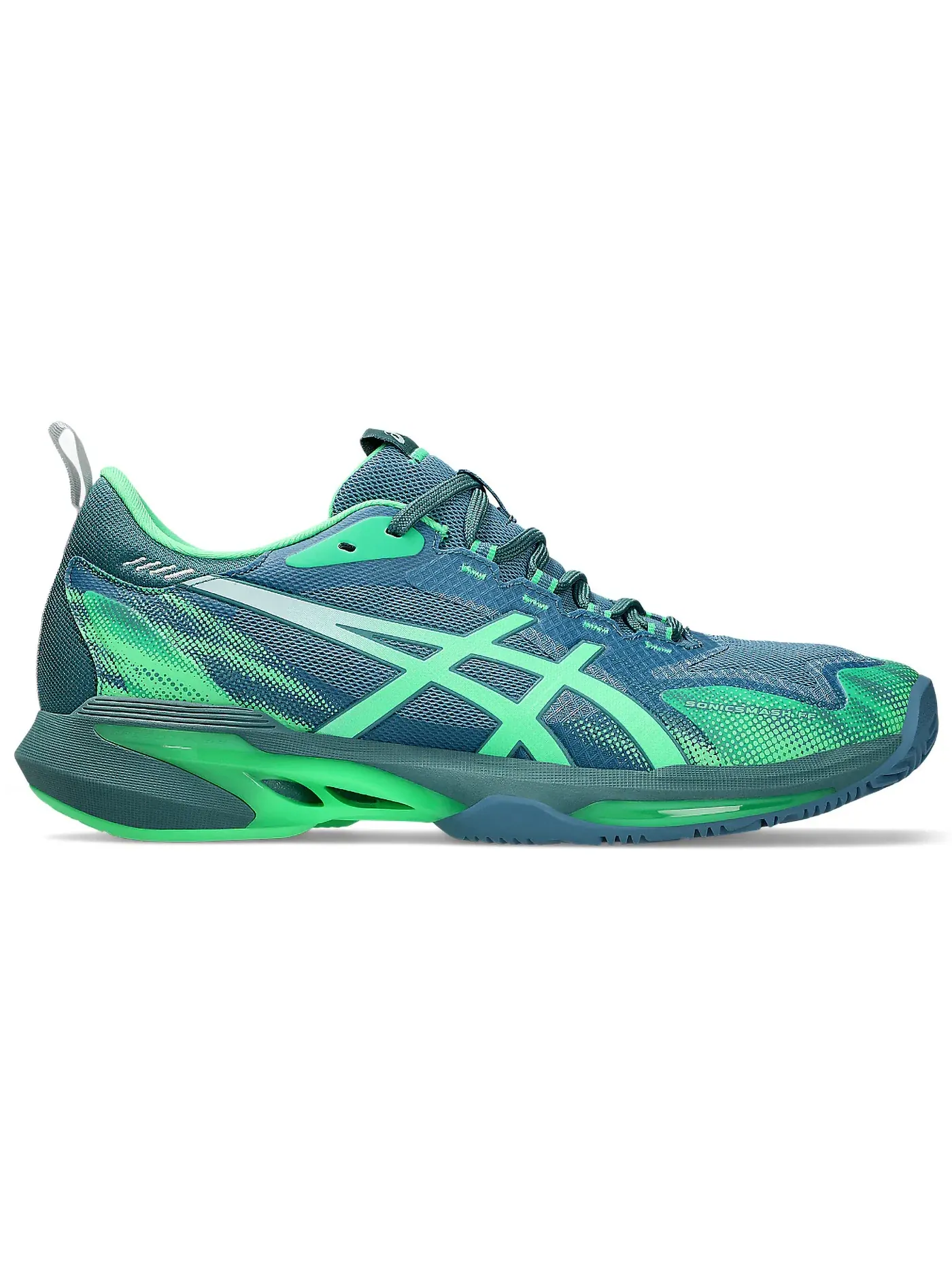 Мужские кроссовки для тенниса ASICS Sonicsmash FF — изображение 1 из 1, синий зеленый