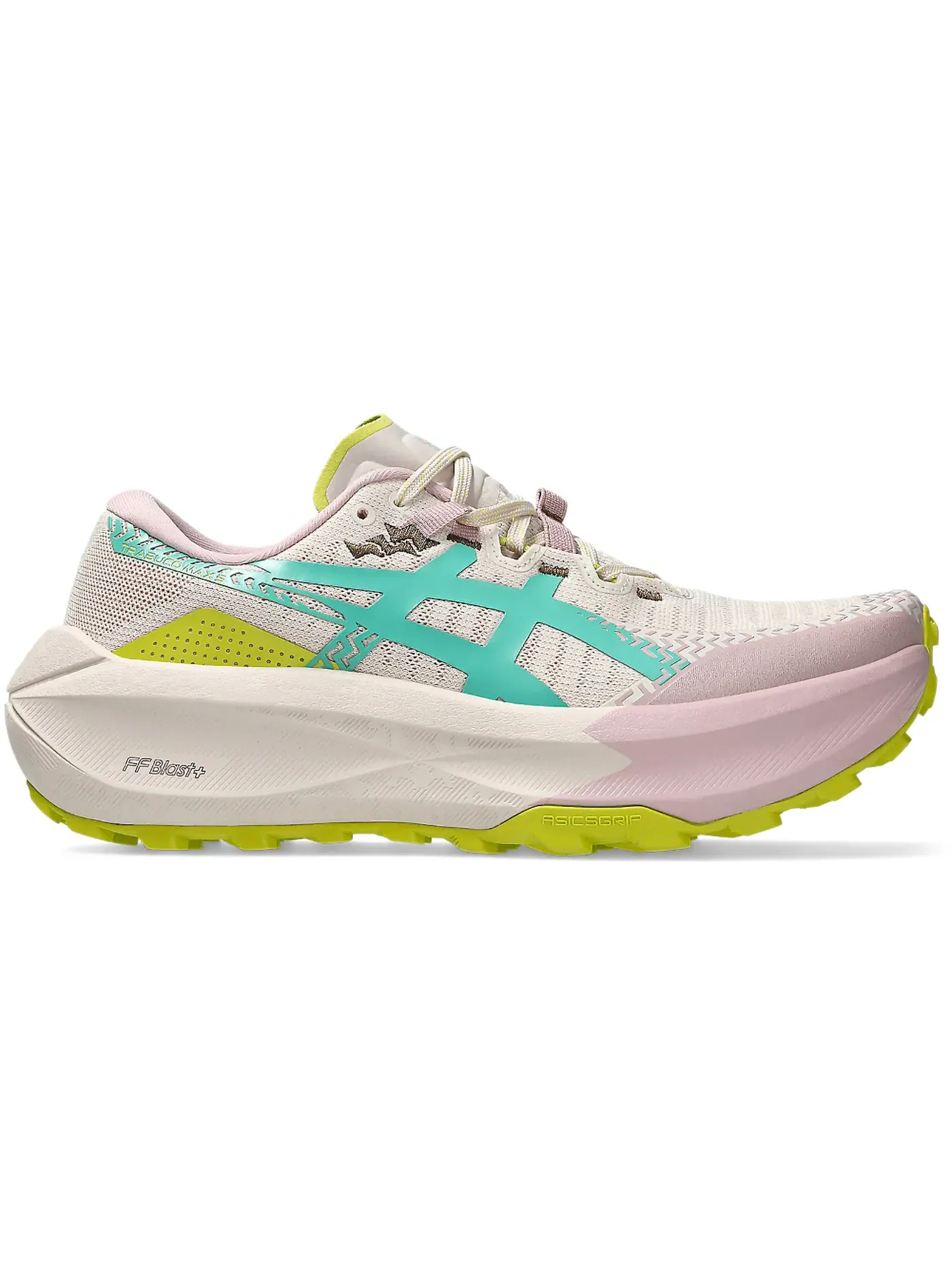Женские кроссовки для трейла с амортизацией ASICS Trabuco Max 5 — изображение 1 из 1, бежевый зеленый