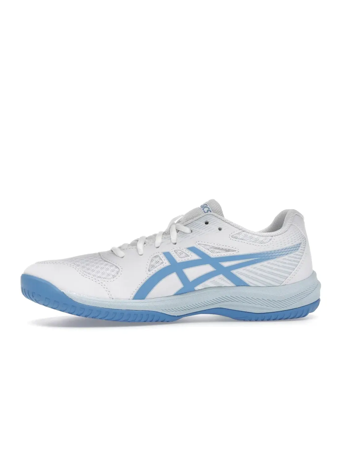 Женские кроссовки спортивные ASICS Upcourt 6 — изображение 3 из 4, белый/синий