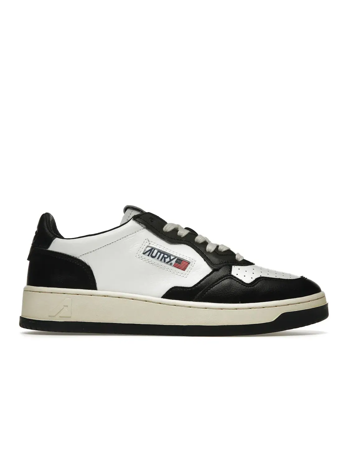 Мужские кроссовки кожаные Medalist Leather Low Autry — изображение 1 из 4, черный/белый/кремовый
