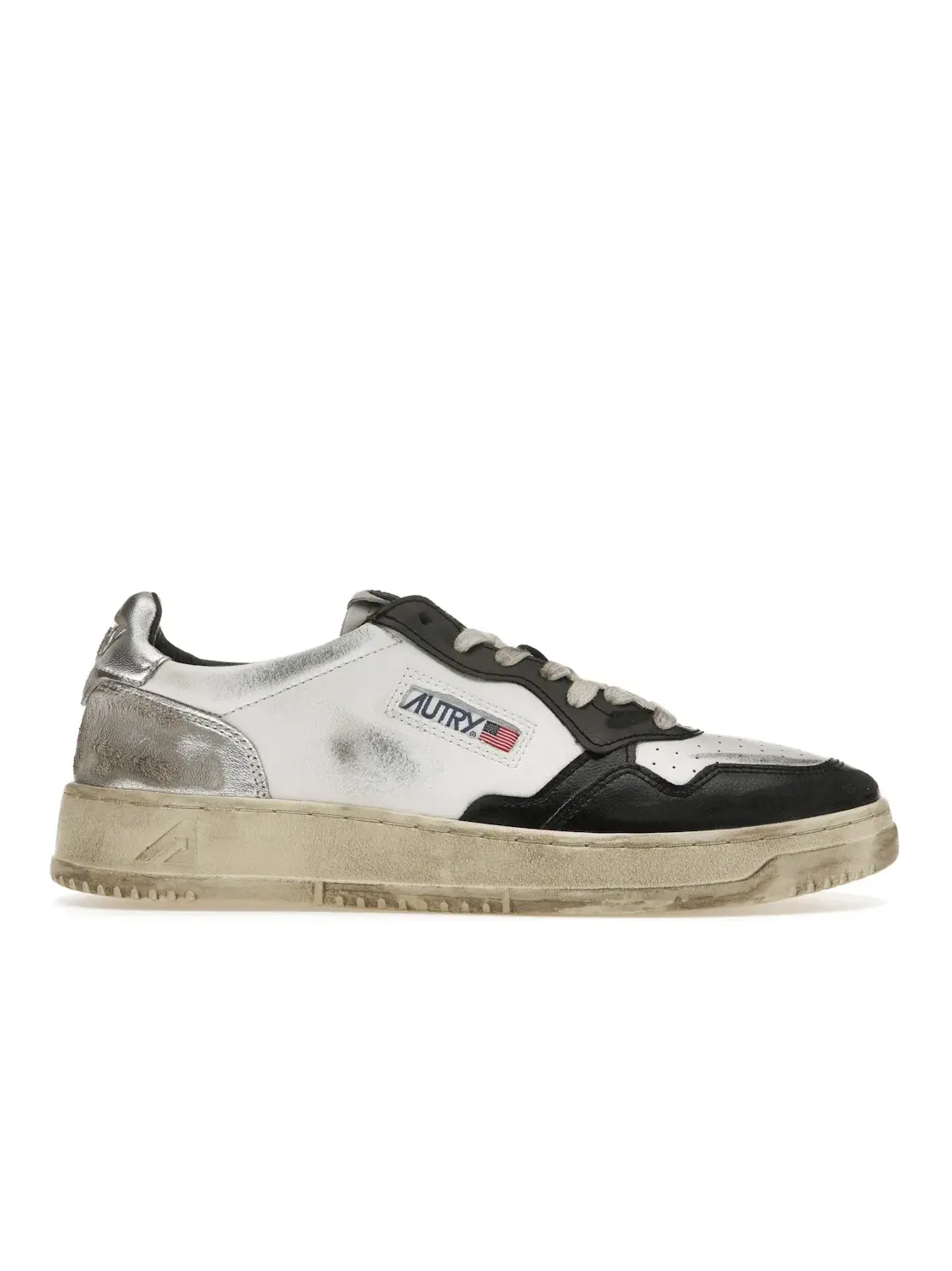 Мужские кроссовки Lifestyle Autry Medalist Leather Low — изображение 1 из 4, белый/черный/серебристый