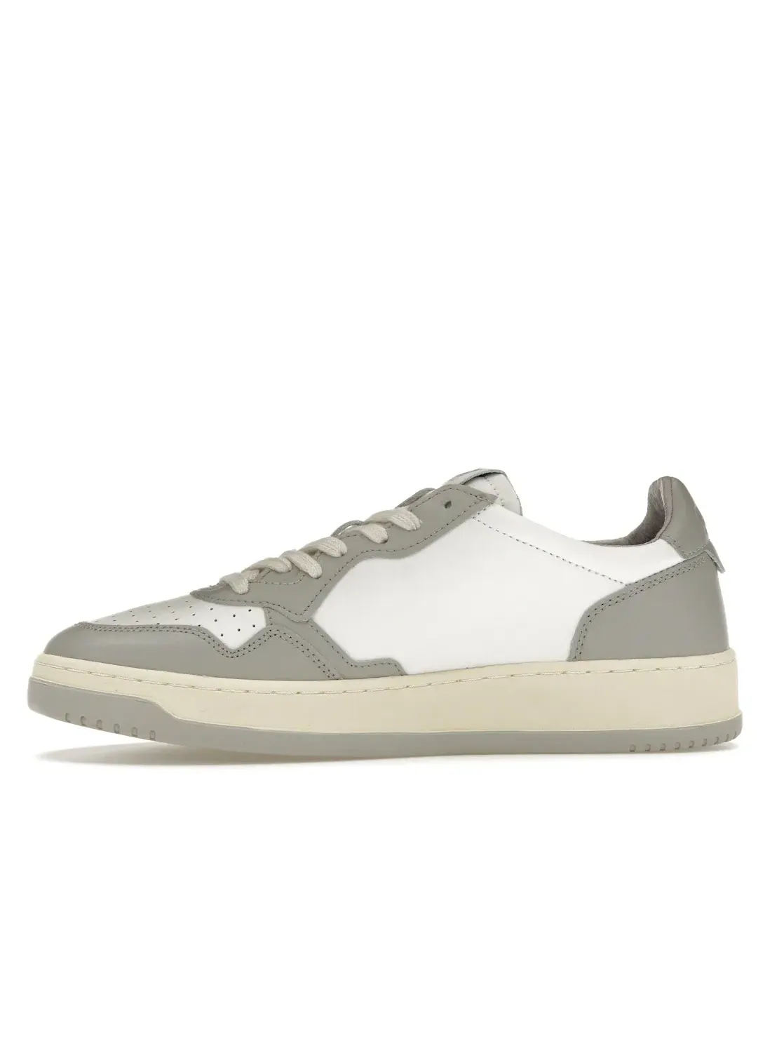 Мужские кроссовки кожаные Autry Medalist Leather Low — изображение 3 из 4, серый/белый/кремовый